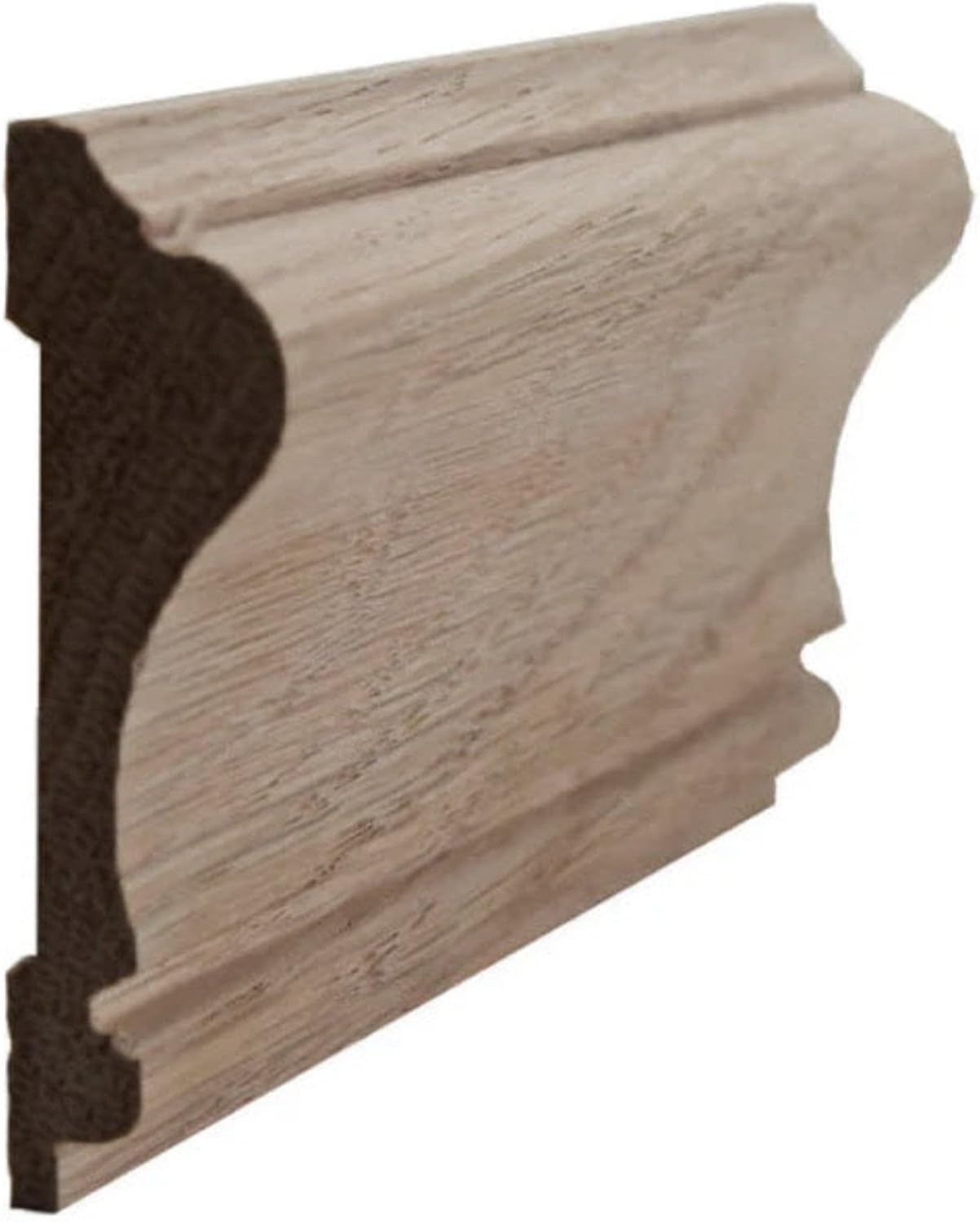 EWCH11 Colonial Chair Rail 2-3/4" Tall x 3/4" Trim Moulding. Unfinished, Red Oak, 94"