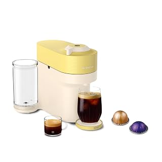 Nespresso Limited-Edition Vertuo Pop+ Coffee & Espresso Maker by De'Longhi | Limited edition, pastel yellow coffee machine with compact design, 25 fl. oz. side tank and One touch coffee and espresso. - Amazon product rated Grade A