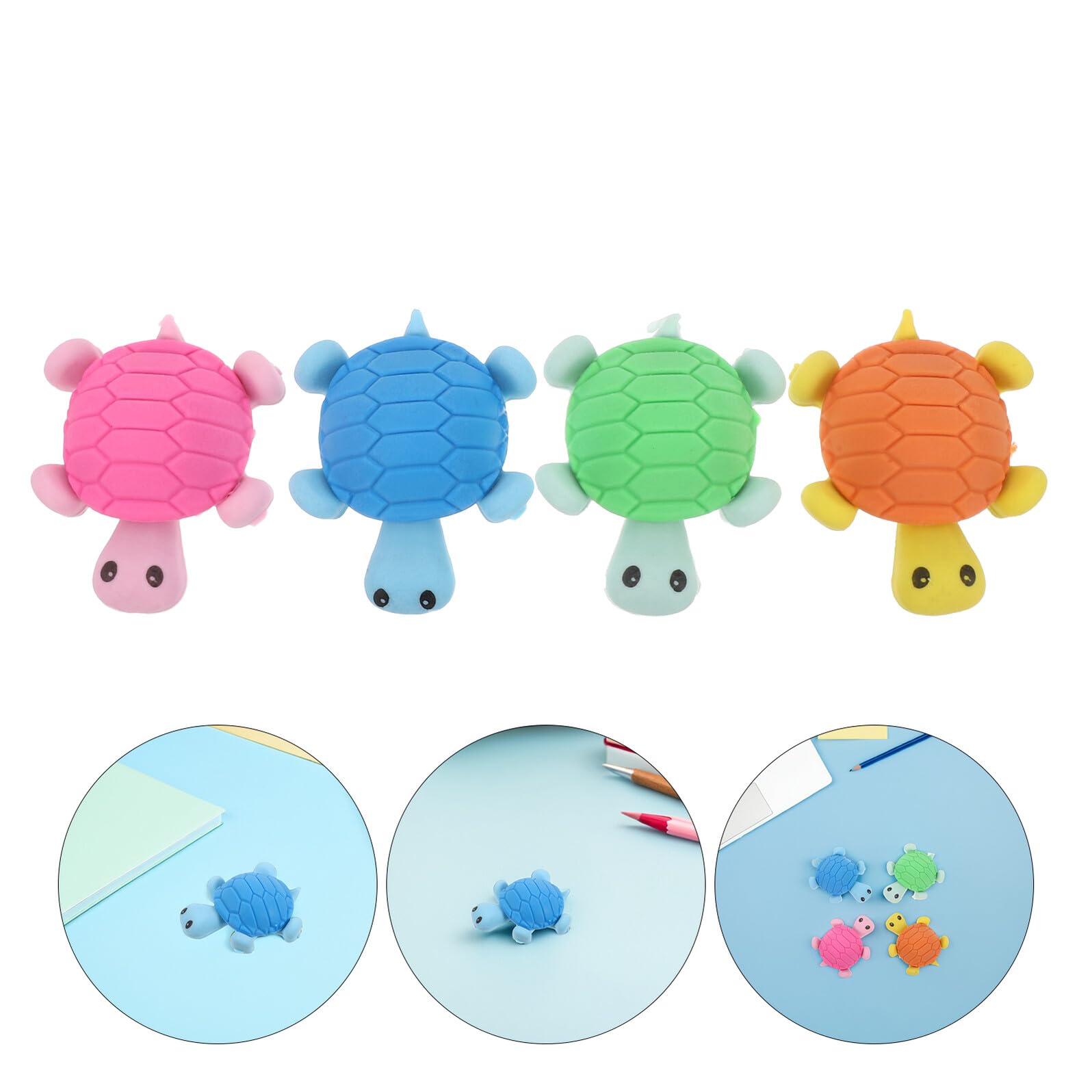 Sosoport 36 Gomme da Cancellare a Forma di Tartaruga per Set da 36 Pezzi Gomme per Studenti e Animali da Scrivania per Scuola Disegno e Bomboniere per Scuola Materna ed Elementare