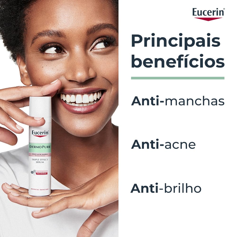EUCERIN Sérum Facial Antiacne Dermo Pure Efeito Triplo 40ml, Antioleosidade, Antimanchas, Thiamidol, Peles Oleosas em promoção! Veja a oferta e mais achadinhos de Tratamentos 4 Hoje é o melhor dia para comprar EUCERIN Sérum Facial Antiacne Dermo Pure Efeito Triplo 40ml, Antioleosidade, Antimanchas, Thiamidol, Peles Oleosas com aquele preço maroto! Promoção! Aproveite a oferta! 4