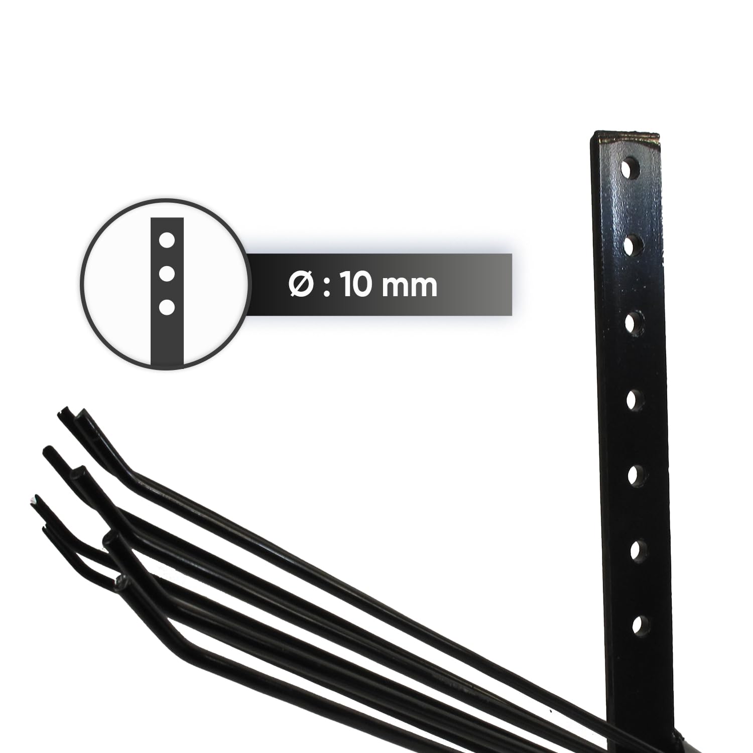 Arracheur De Pommes De Terre À Profondeur Réglable 24 cm Tige 40 x 12mm Alésages 10 mm