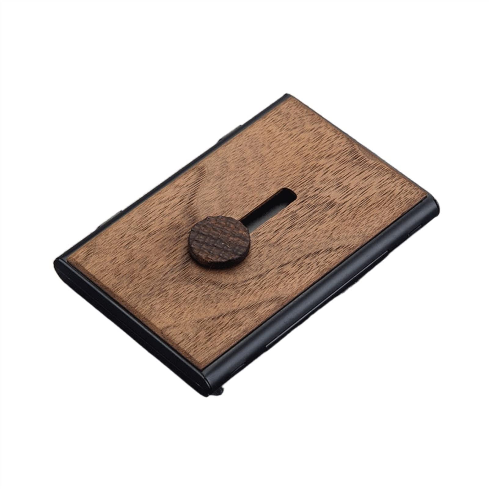 Porta-tarjetas de Visita/Tarjetero Tarjetas Caja de tarjeta de visita portátil de negocios EXQUISITE Caja de tarjeta automática creativa for las señoras Caja de almacenamiento de tarjeta de visita por