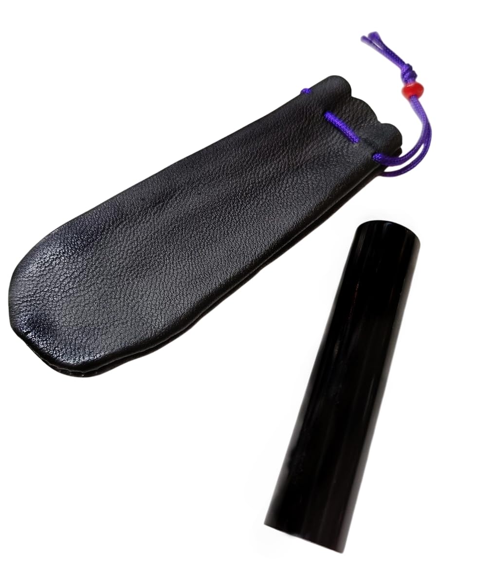 Black Buffalo Seal, Premium Cowhide Leather Stamp Case Included, Choice of Size, 10.5/12/13.5/15/16.5/18.0 mm (10.5/12/13.5/15/16.5/18.0 mm) : Office Products