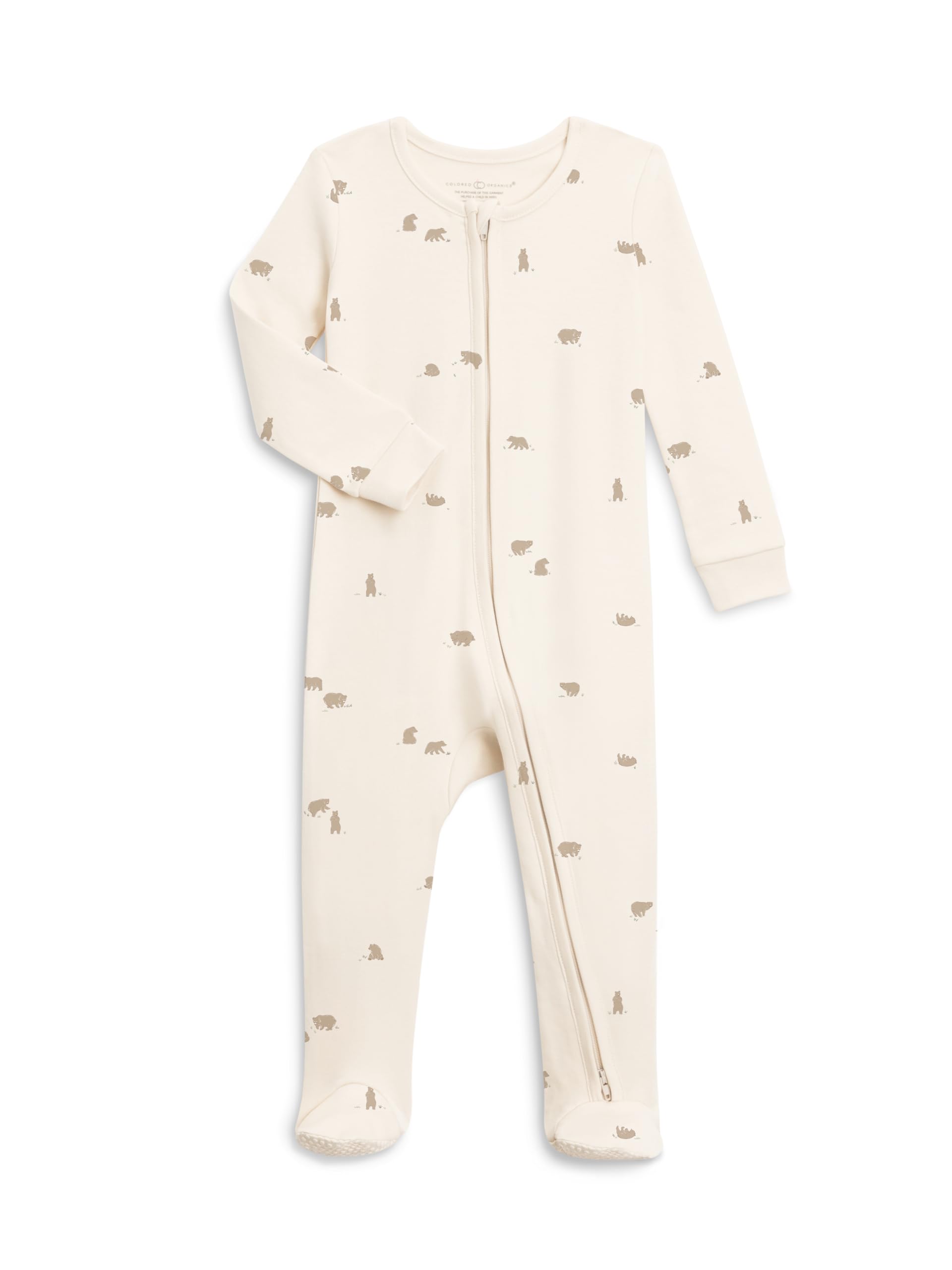 Colored Organics Baby Zip-Up Footed Sleeper with 2-Way Zipper - Organic Cotton Pajamas