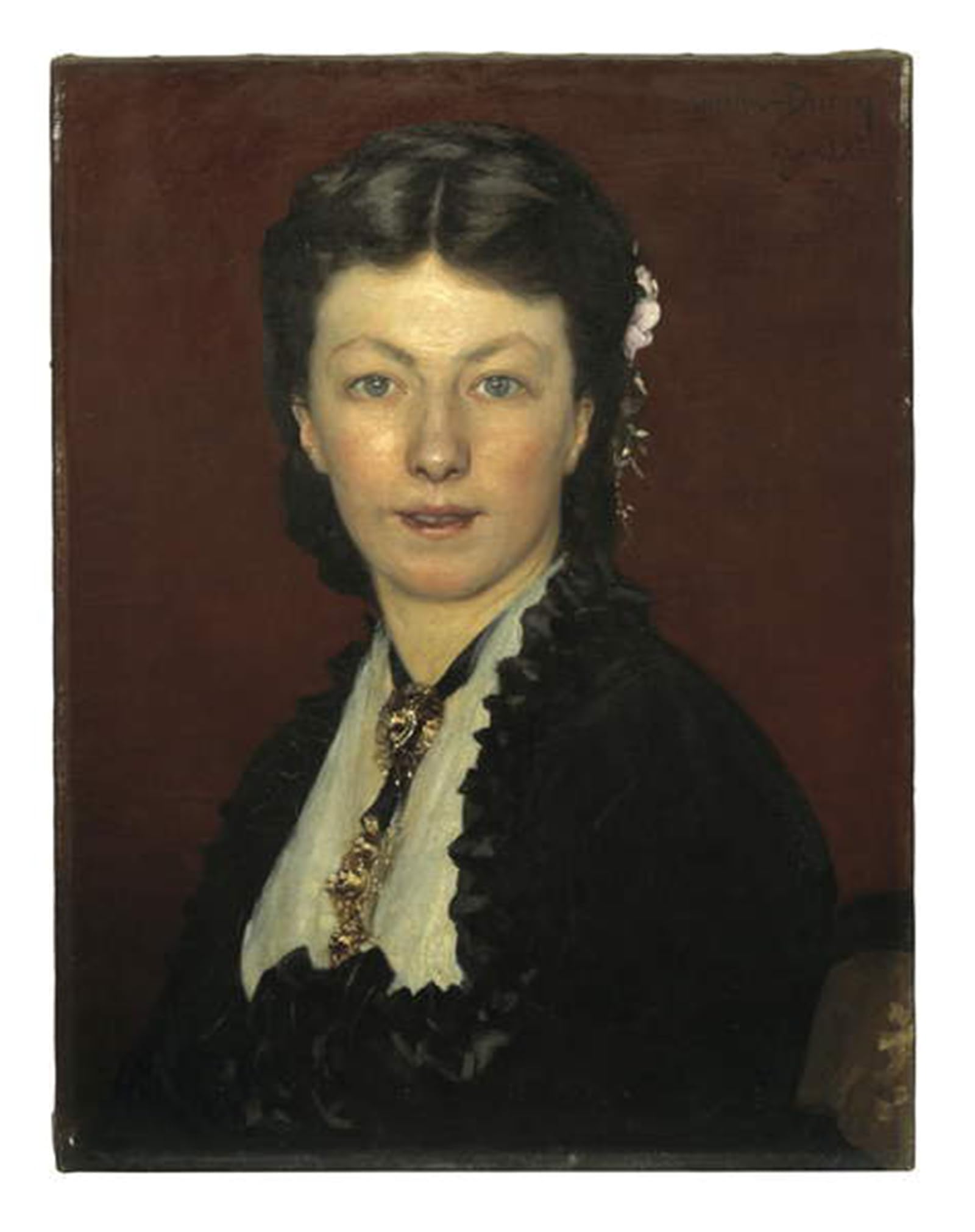 ARTXLXXBN Famous Art Print Poster Vintage Wall Art Portrait of Mrs Adolphe Neyt by Charles Emile Auguste Carolus Duran Canvas Art Poster for Home Decor 60x90cm
