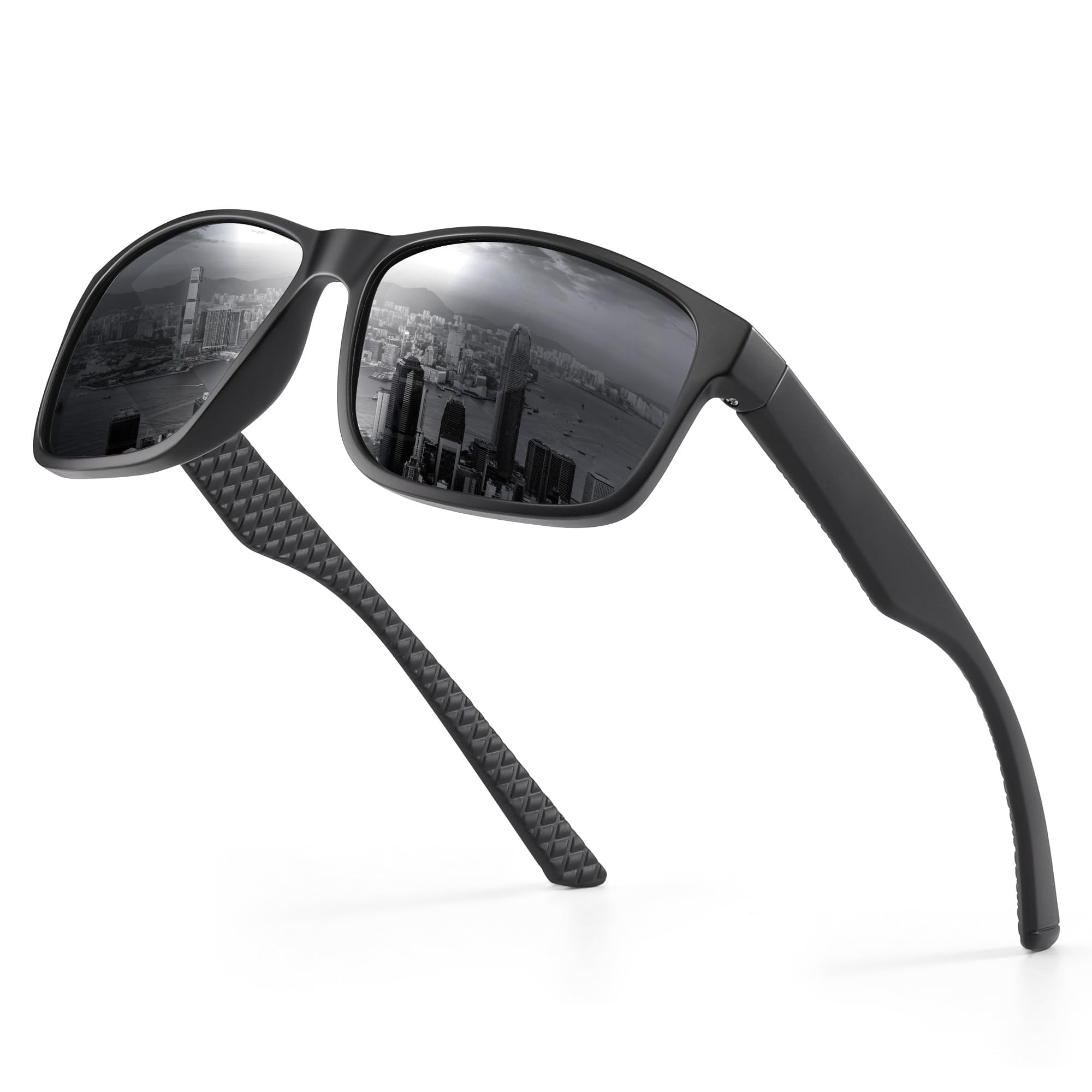 Polarized Sunglasses for Men Women Lightweight Square Mens Sunglasses UV Protection for Driving Fishing Golf