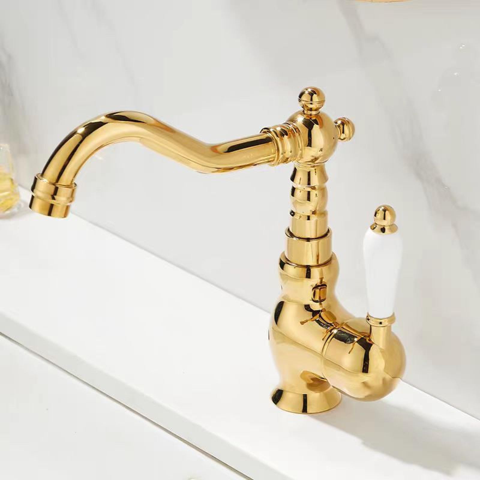 All-Copper Kitchen Hot and Cold Water Sink Faucets