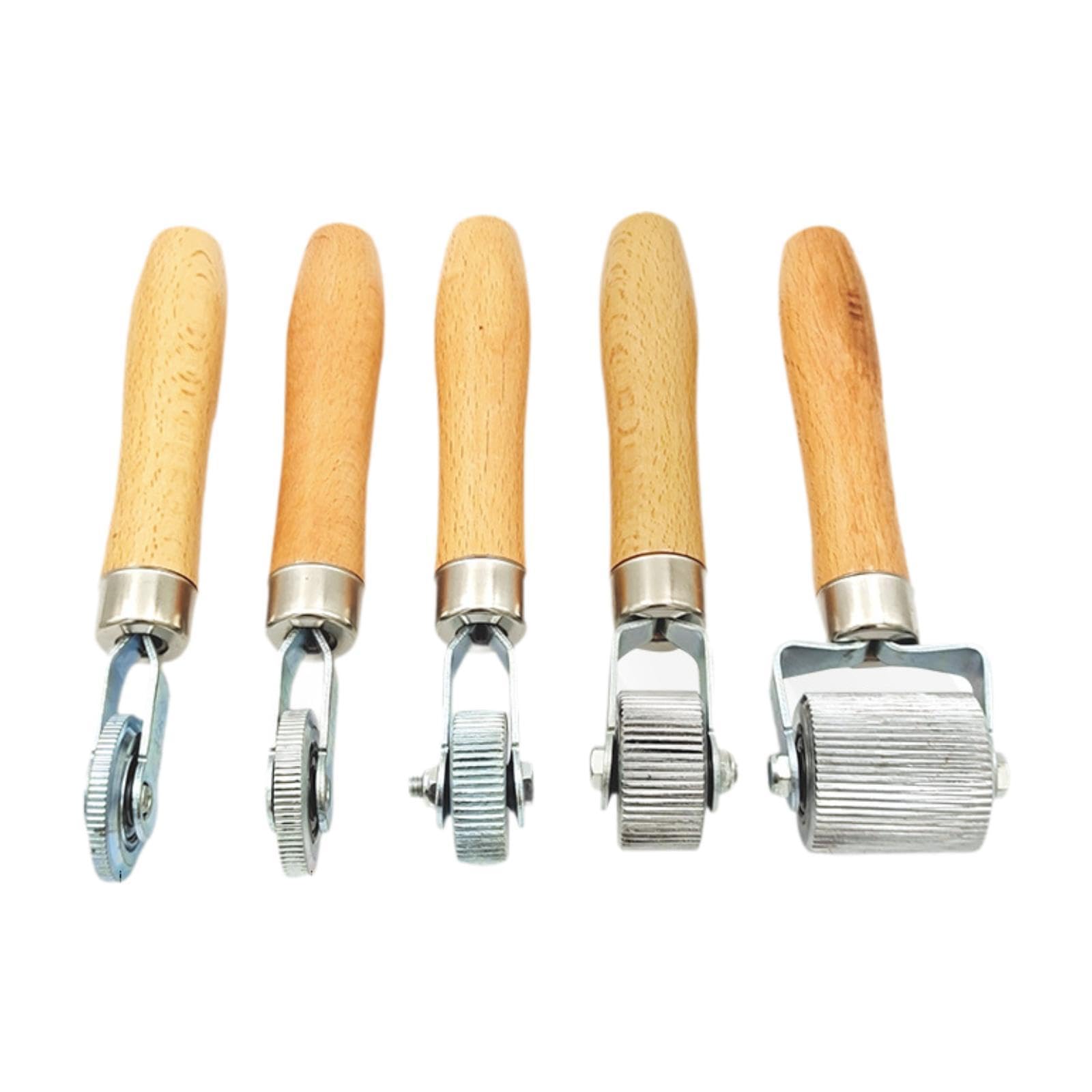 5 Teiliges Set Autoreifen Reparaturroller mit Vielseitigem Holzgriff