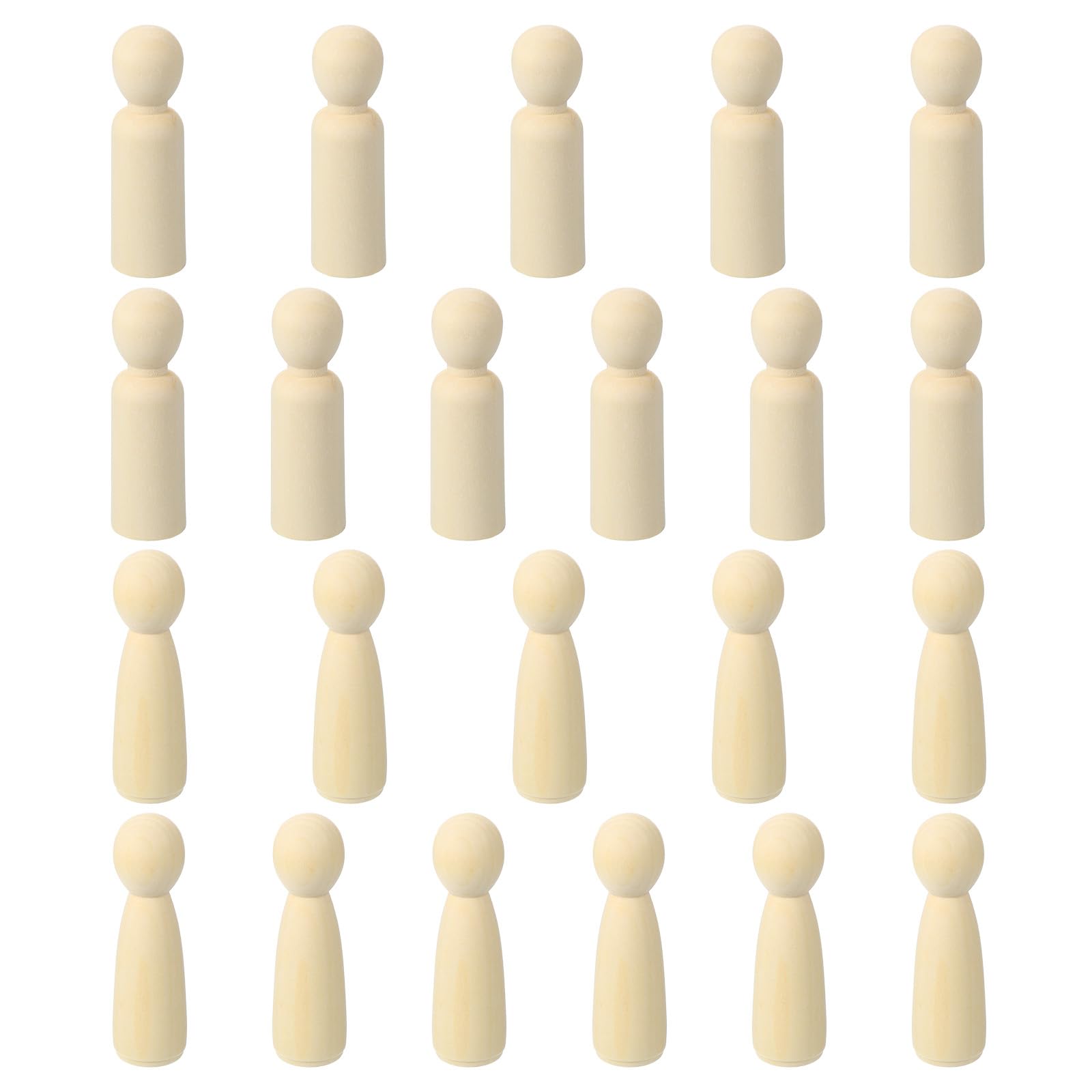PATIKIL 4.72" Height Wooden Pegs Peoples