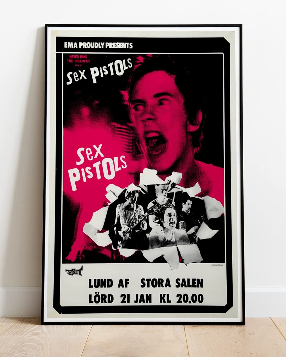 Sex Pistols 1978 Stockholm Tour Live Concert Poster : Huge 36