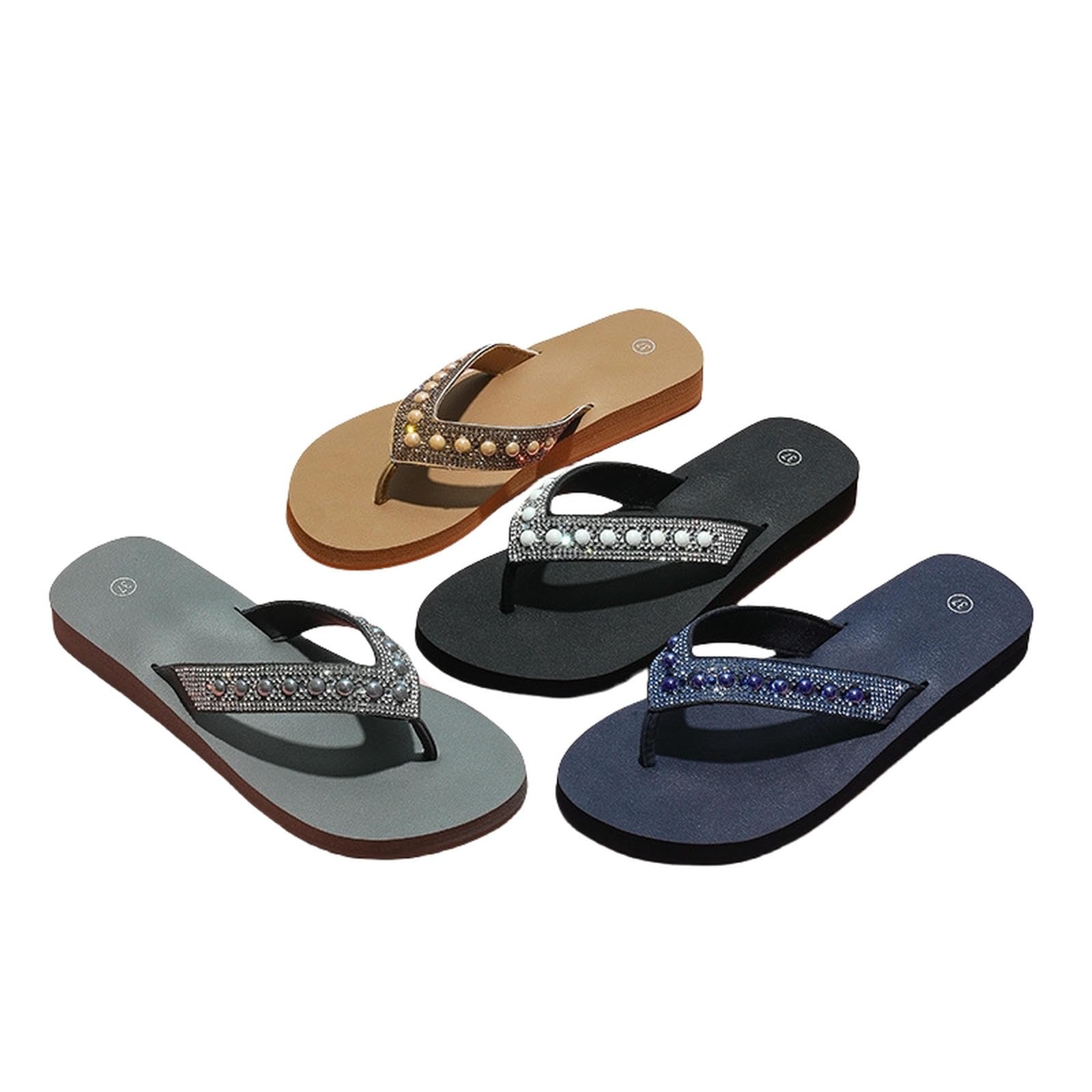 Sandales femme été bleu foncé avec semelle extra moelleuse et bride souple en 38