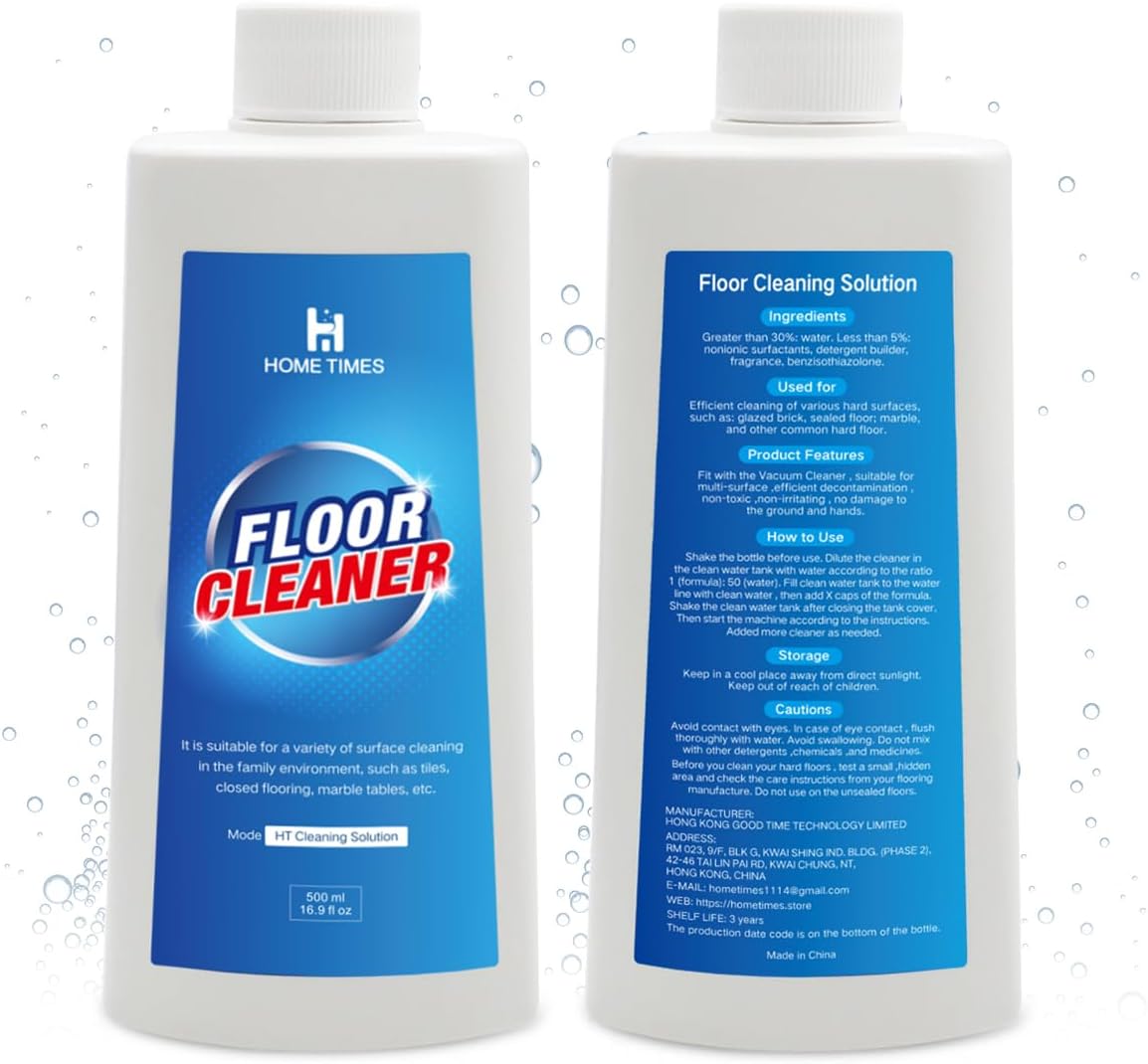 Robot Vacuum Floor Cleaning Concentrate for Mops - Compatible with Roborock, Tineco, iFloor, Etc. - - Hardwood & Multi-Surface - Non-Toxic, Residue-Free