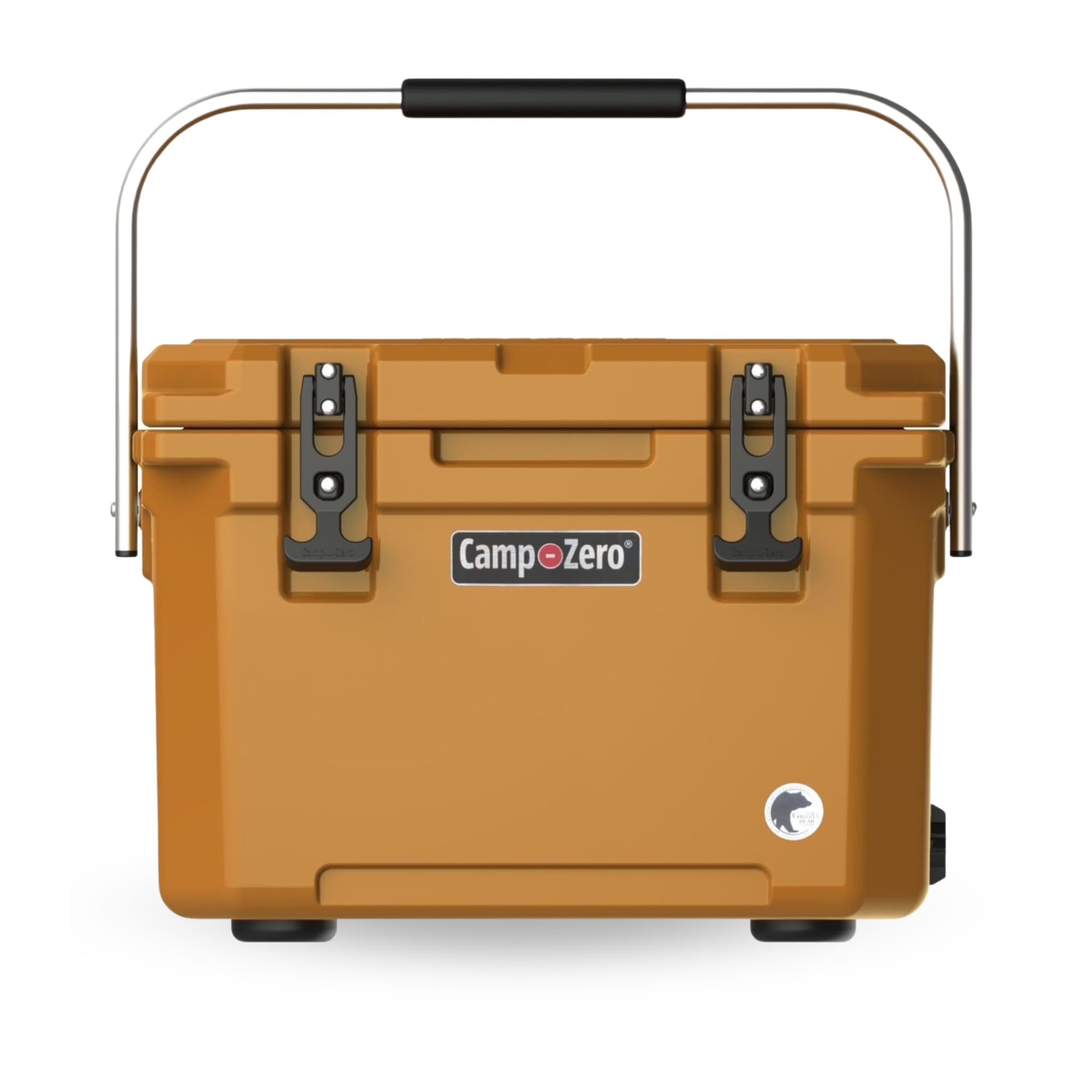 CAMP-ZERO21 Quart Rotomolded Hard Cooler - Insulated Ice Chest with 4 Cup Holders - Bear-Proof Travel Ice Box for Beverage, Drink, BBQ, Fishing, Camping, Outdoor