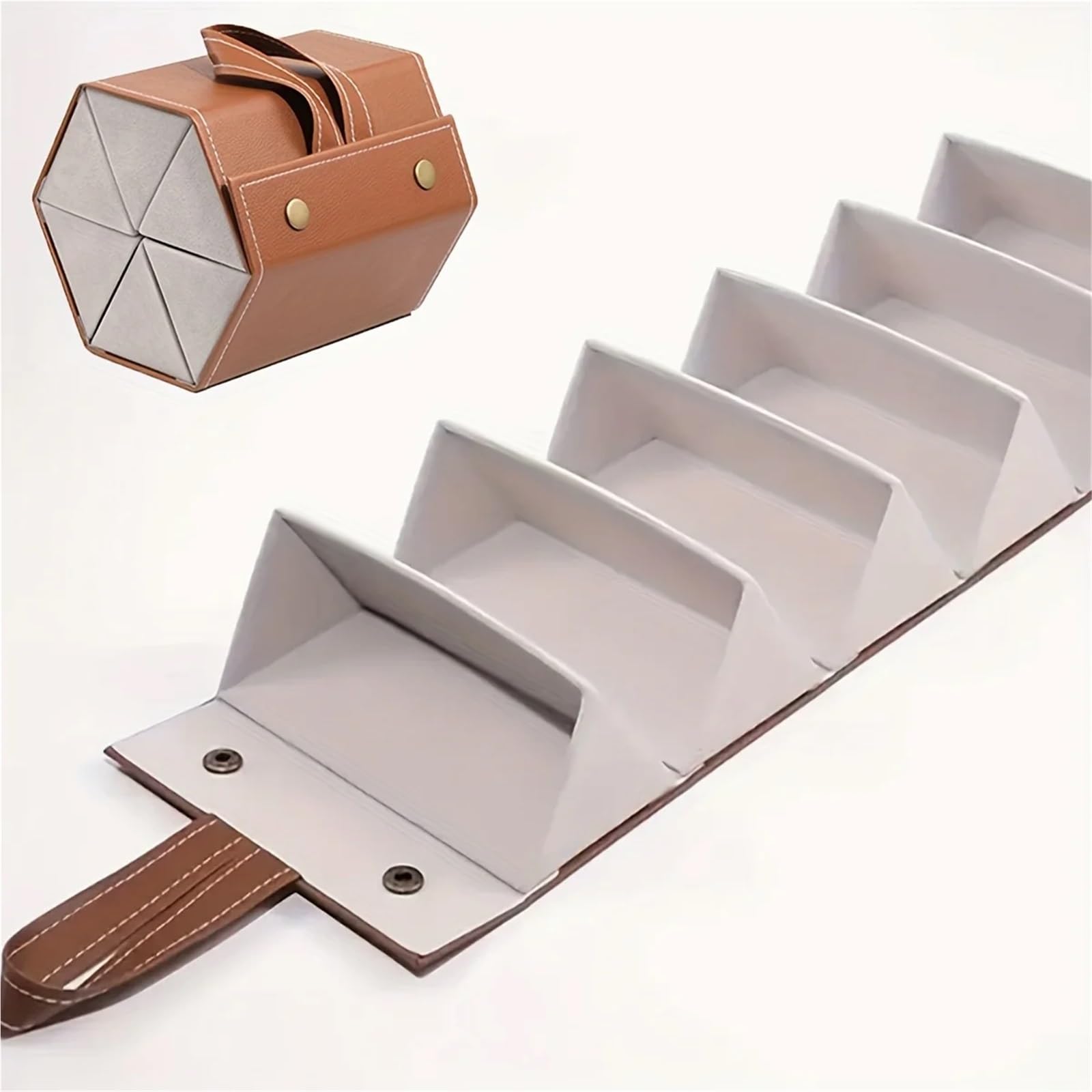 Sonnenbrillen etui Braunes Brillenetui Mehrlagig Aufbewahrungsbox For Aufhängen Faltbar 1 Stück für Stilvoll Tragbar