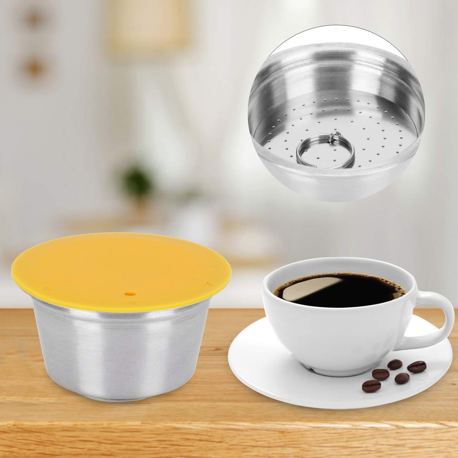 Amazon.co.jp: ステンレススチール コーヒーカプセル 53mm 詰め替え