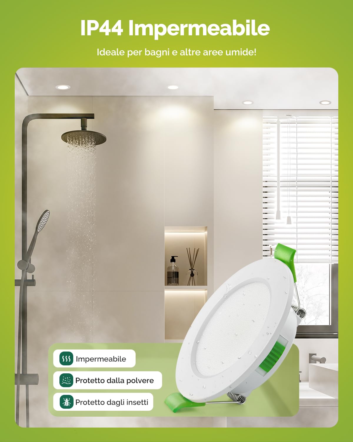 Fondiiz Set di 20 Faretti LED Soffitto Incasso Cartongesso Foro 55mm - 68mm | 3.5W 230V Faretti Incasso Cartongesso Regolabile Caldo 3000K Neutro 4500K Freddo 6000K, IP44 Faretto Ultrasottili per Bagno