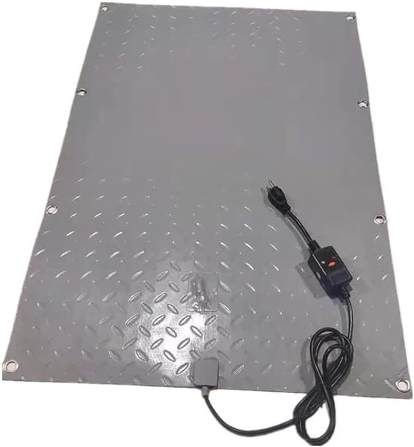 YVYKFZD Heated Snow Melting Mats for Stairs, Non-Slip Electric Heated Foot Mats Rubber Heated Mats, Winter Outdoor Ice Melting Mats with Power Cord, Melts 2 Inches of Snow per Hour (Color : Black, S