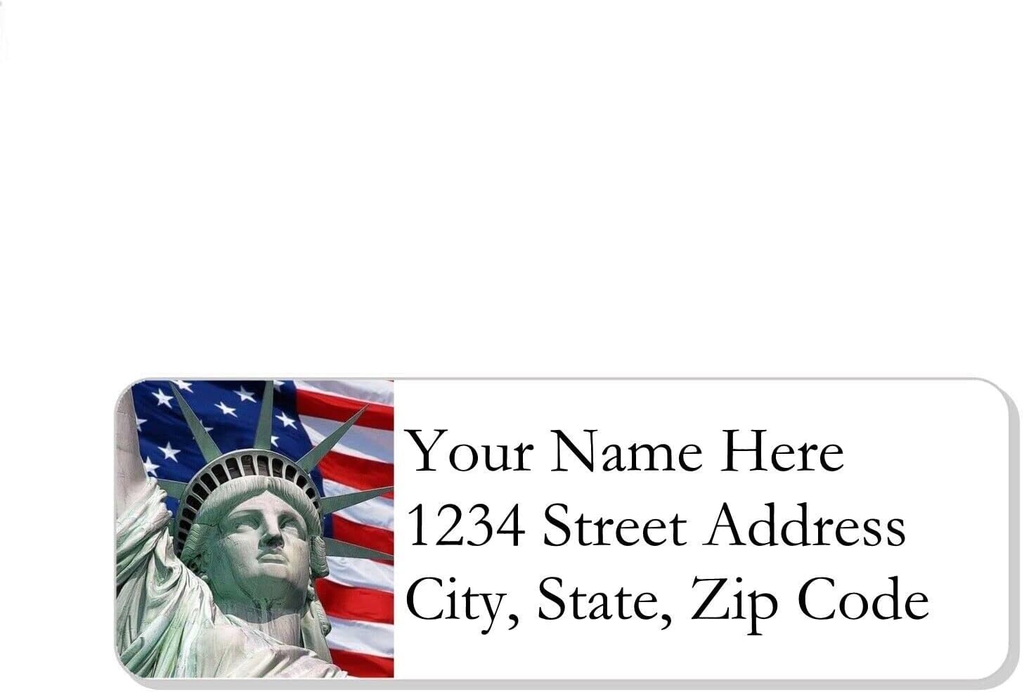 Statue of Liberty Flag Return Address Labels Statue of