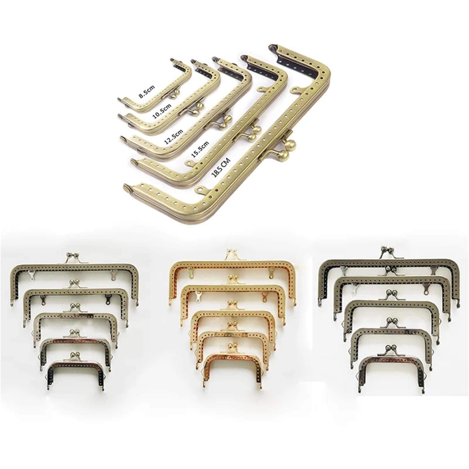 MRKU Asa de Madera para Bolso, Accesorios para Bolsos, Manualidades, Bricolaje, fabricación de Cierres para Bolsos, 10 Piezas, Marco de Metal para Bolso, Cierre de Broche, 4 Colores