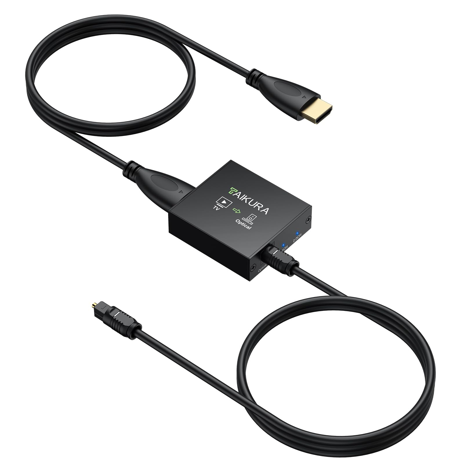 Convertitore Audio eARC/ARC a Ottica 24bit/192kHz PCM 2.0 Dolby DTS 5.1 HDMI Audio Extractor con Cavi per TV Soundbar