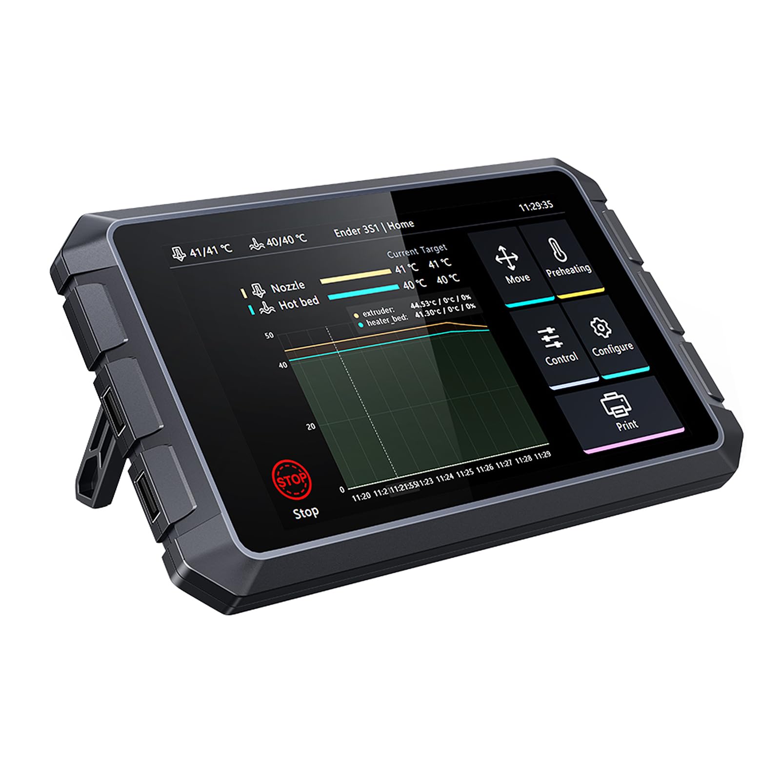 Eacam3D Sonic Pad for FDM 3D Printer with Multiple Interfaces 7'' Touchscreen RAM 2G ROM 8G Integrate Design Compatible with 3D Printer High Speed High Precision