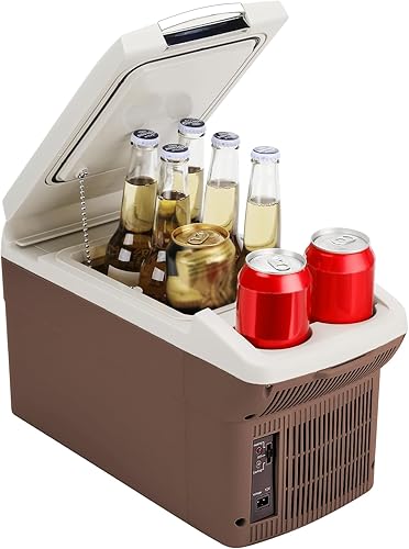 Vista 8 de Refrigerador/calentador de coche de 12 V, 6 cuartos de galón (6 litros), 12 voltios de CC y 110 V de CA, refrigerador eléctrico portátil compacto