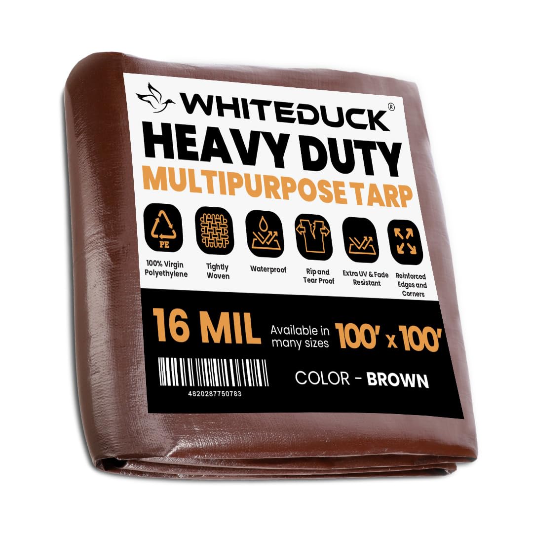 WHITEDUCK Super Heavy Duty Poly Tarp 16 Mil