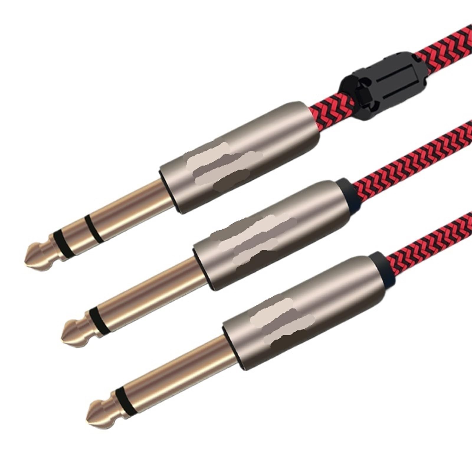 Câble mono 6,35 mm vers 2 x 6,35 mm de 8m pour brancher un micro sur deux amplis