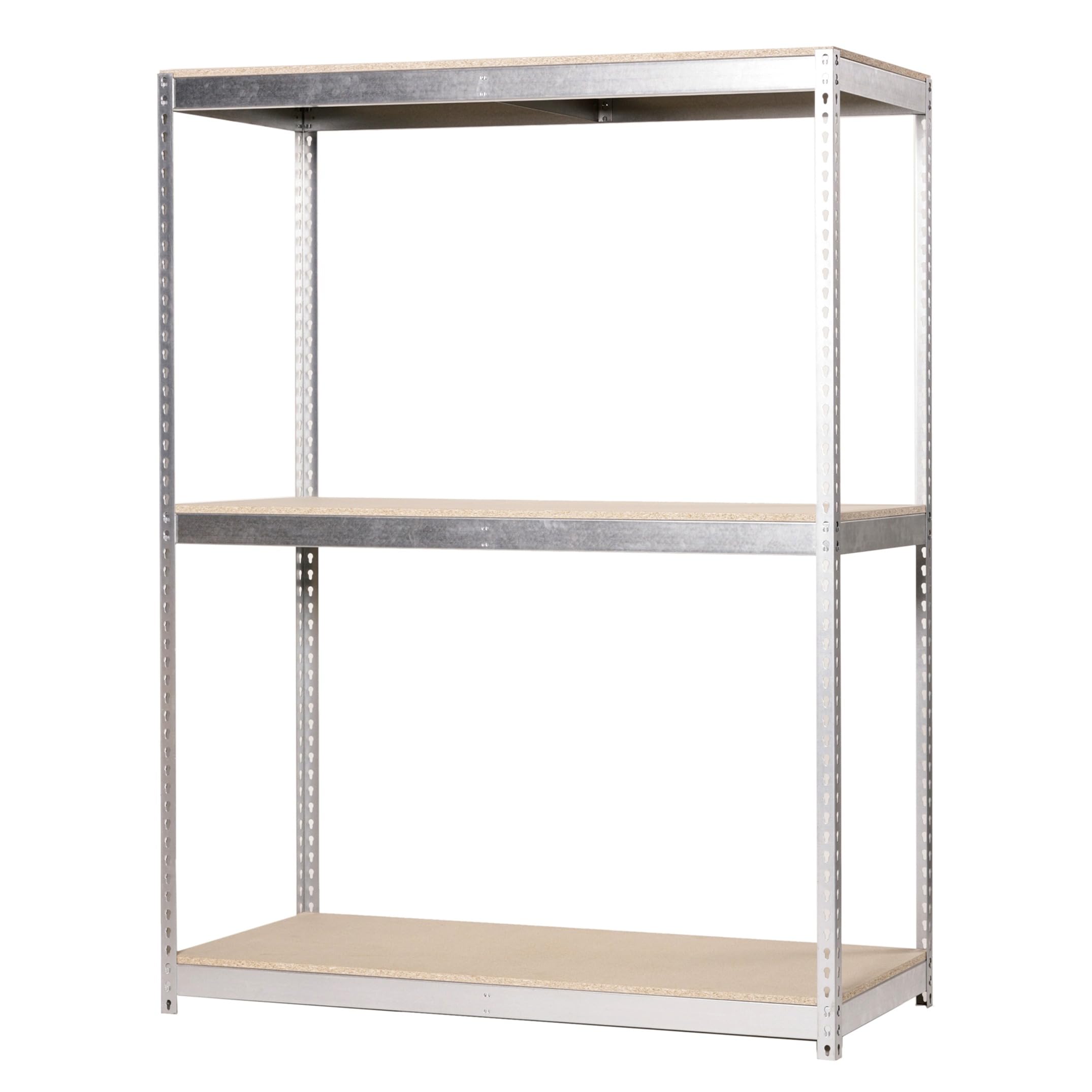 SimonRack Estantería Metálica Almacenaje, Sin Tornillos, 3 Baldas Madera, Alta Capacidad Carga 400 kg, 2000x1200x600 mm, Estantería Taller Garaje Trastero, Galvanizado/Madera