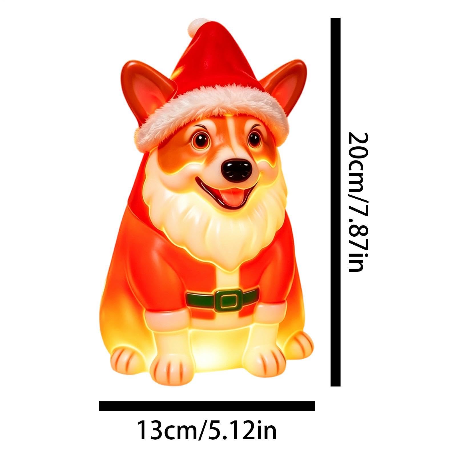 Statue di cani Decorazioni per le feste, a batteria, con tema festivo e
