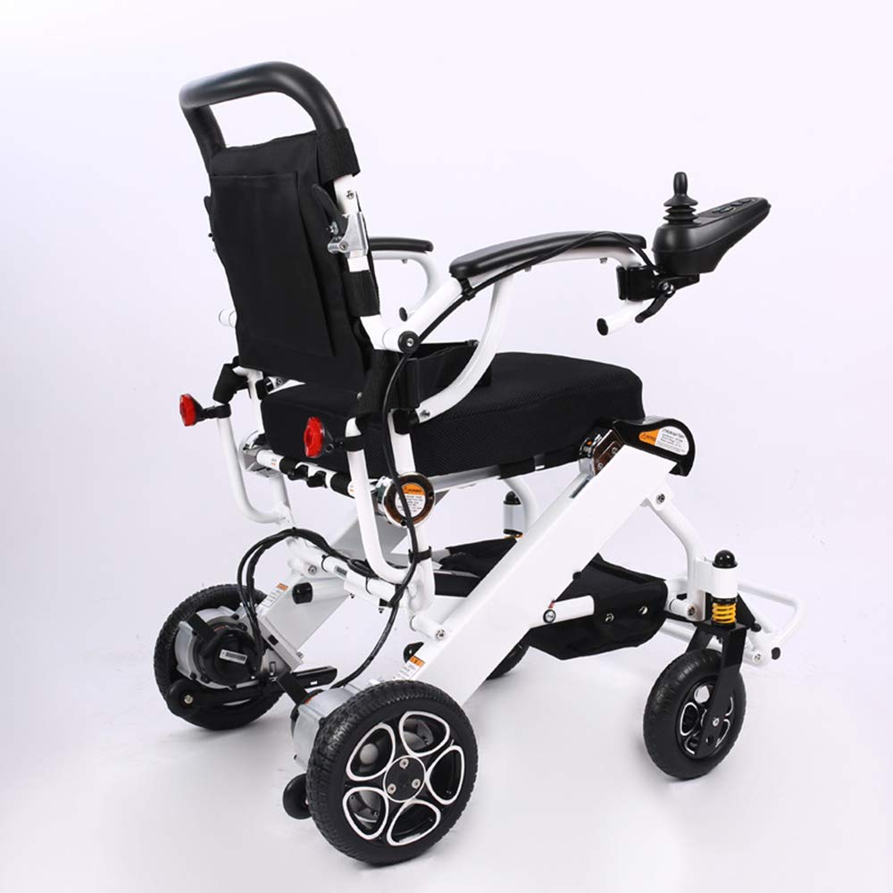 Sedia a rotelle Pieghevole Sedia a rotelle elettrica Sedia a rotelle Telaio in Alluminio 5513 Batteria al Litio Sedia a rotelle Portatile per disabili, A