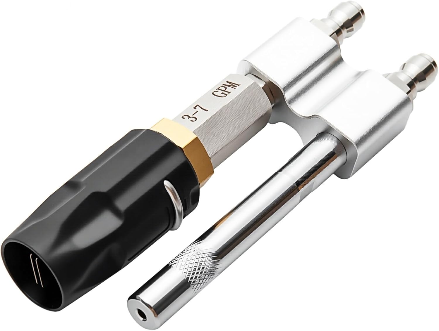 CulinaryEdge M5 Long Reach Nozzle Swivel Fitting, 0 to 60° spray pattern, for Use with Pressure Washer 3-7 GPM, Adjustable Pressure Washer Soft Wash Soap Nozzle Tips