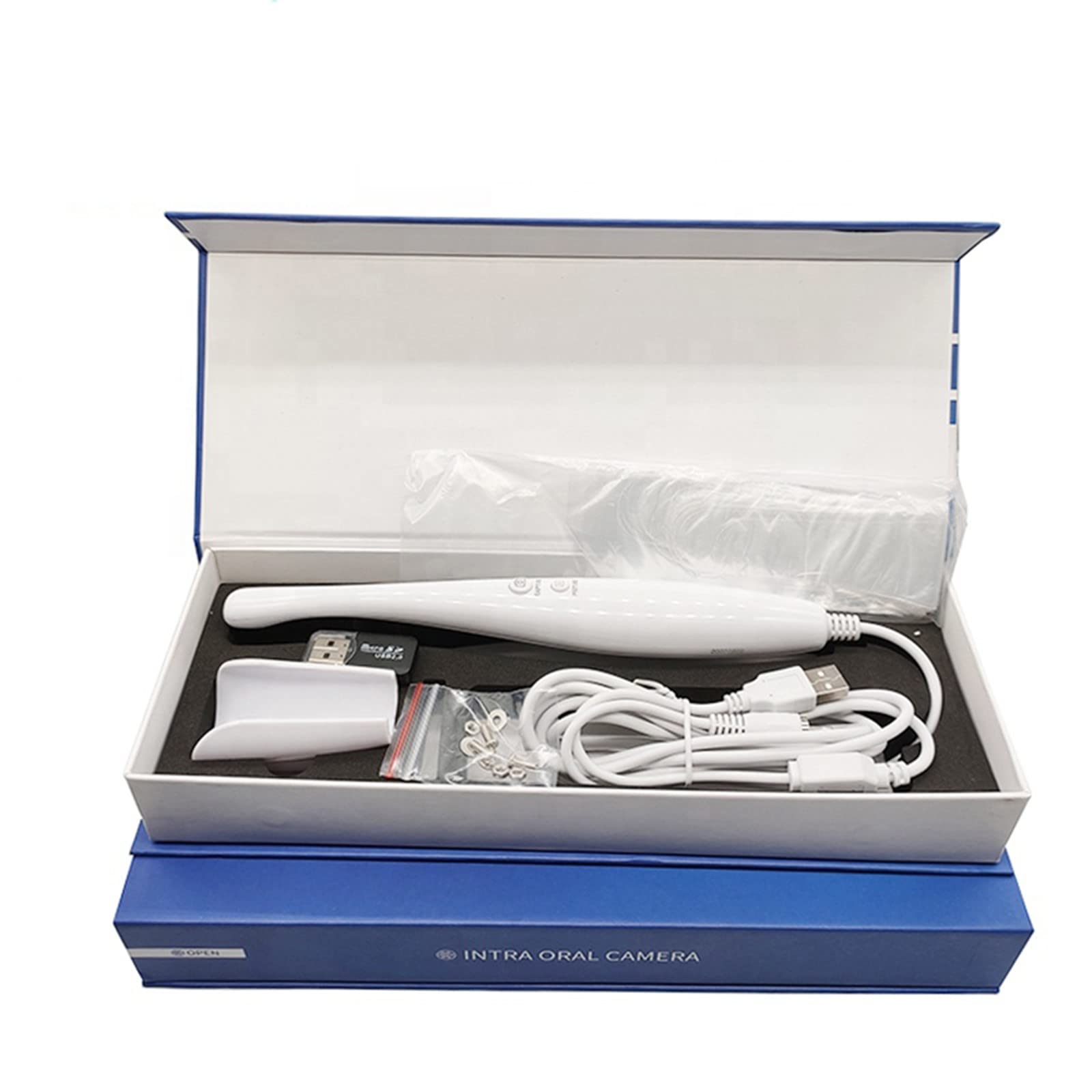 Cámara Oral Dental, Endoscopio Intraoral Inalámbrico Cámara Dental Integrada Lupa de Salida AV/TV/USB, con Función de Grabación de Video, Salida de Alta Definición (Tamaño:TV/AV)