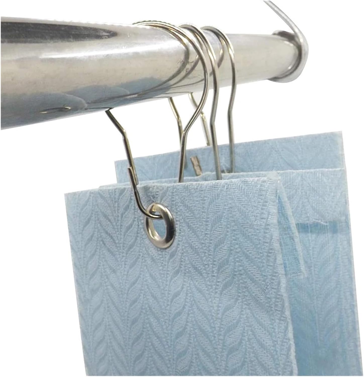 50pcs Stainless Steel Gourd Curtain Rings - Rustproof Shower Curtain Hooks for Kitchen, Bathroom & Bedroom