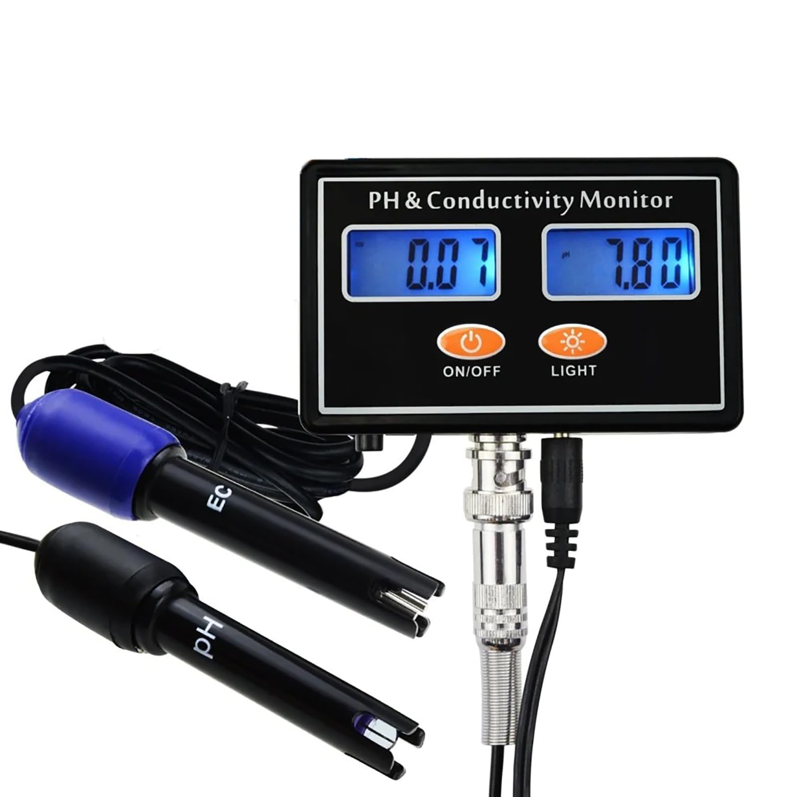 COYEUX Testeur de qualité de l'eau PH/EC, conductimètre, Plage de Mesure 0,00~14,00 pH/0,00~19,99 ms/cm, pour Aquariums, Agriculture, Culture hydroponique, spas