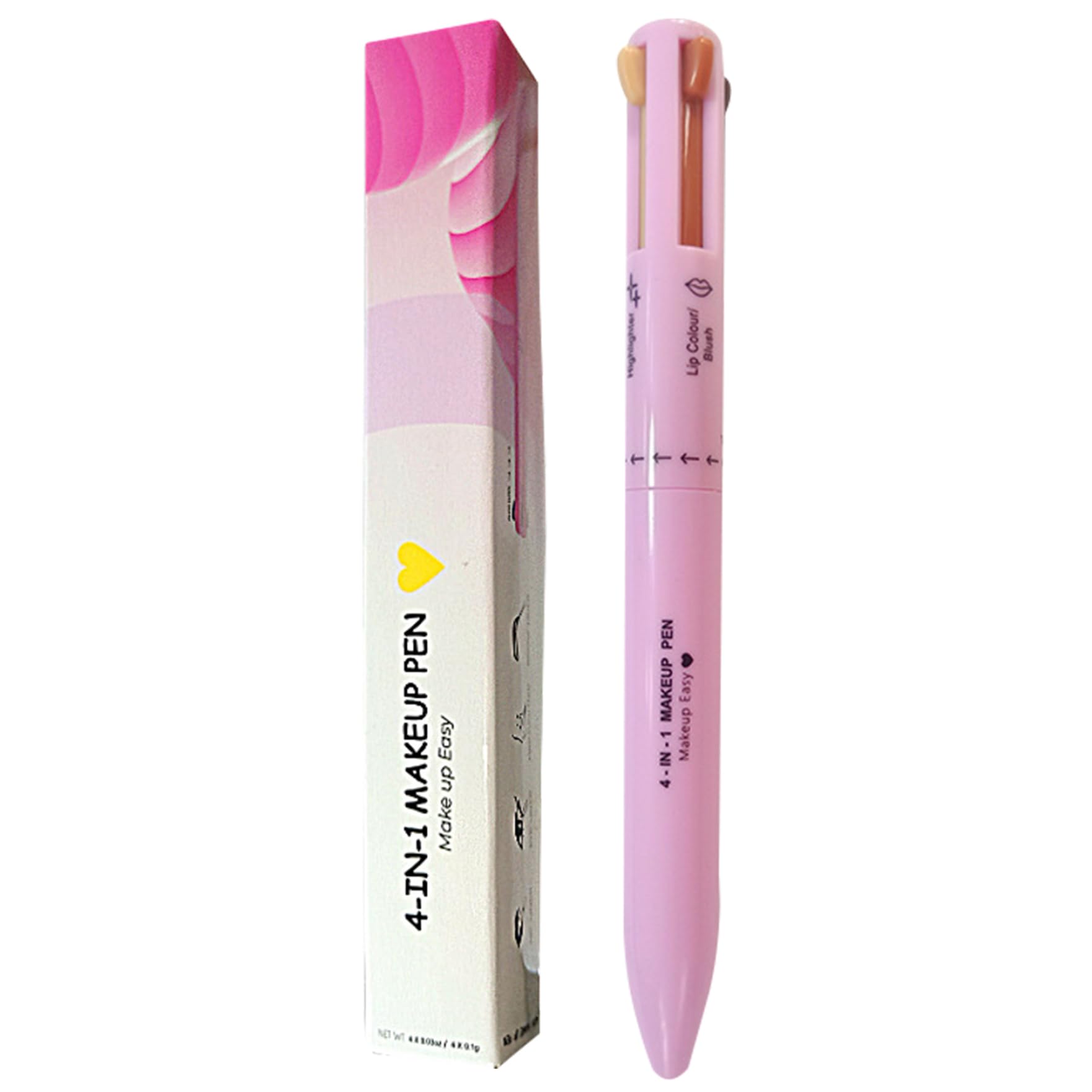 Lápiz de maquillaje 4 en 1 multifuncional con delineador y cejas 8