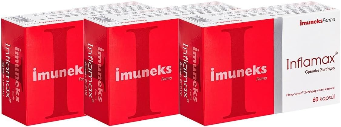 Imuneks Farma Inflamax Optimize Zerde p Takviye Edici G da, 60 Kaps l, 3 Adet