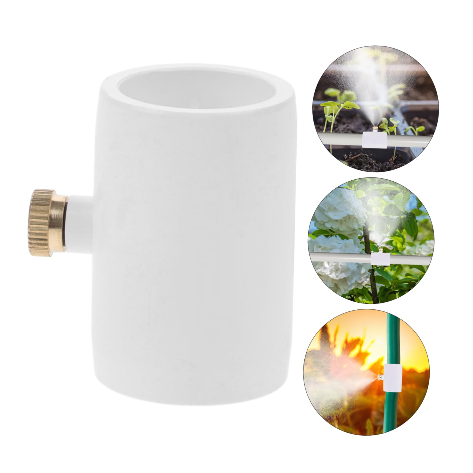Hemobllo 25stücke PVC Sprühnebelanschluss Mit Hochwertiger Messingdüse Für Gartenbewässerung Und Kühlung Installieren Und Langlebig