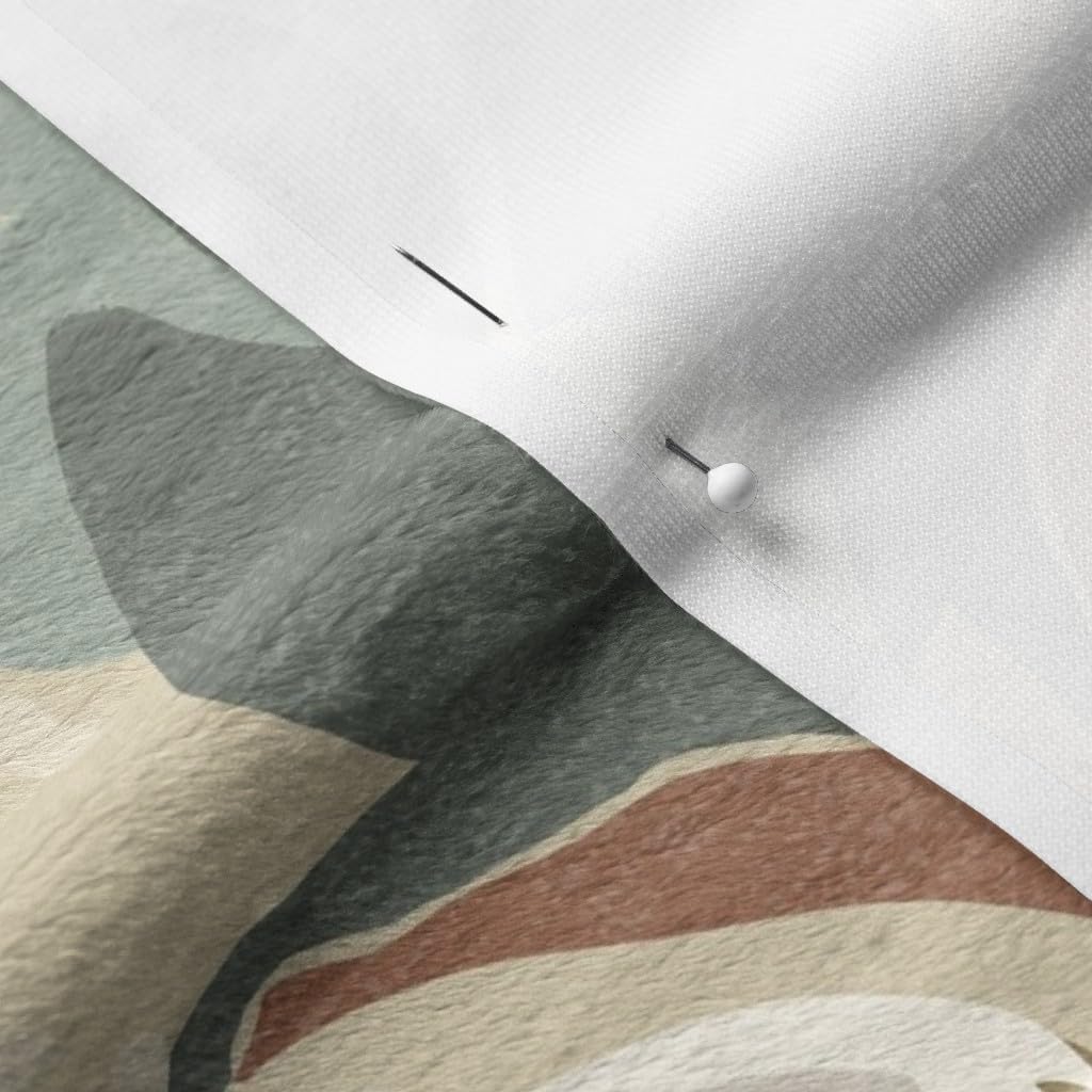 Spoonflower Fabric - Tan Southern Magnolia Floral Neutral Tree Printed on Minky Fabric by The Yard - Sewing Baby Blankets Quilt Backing Plush