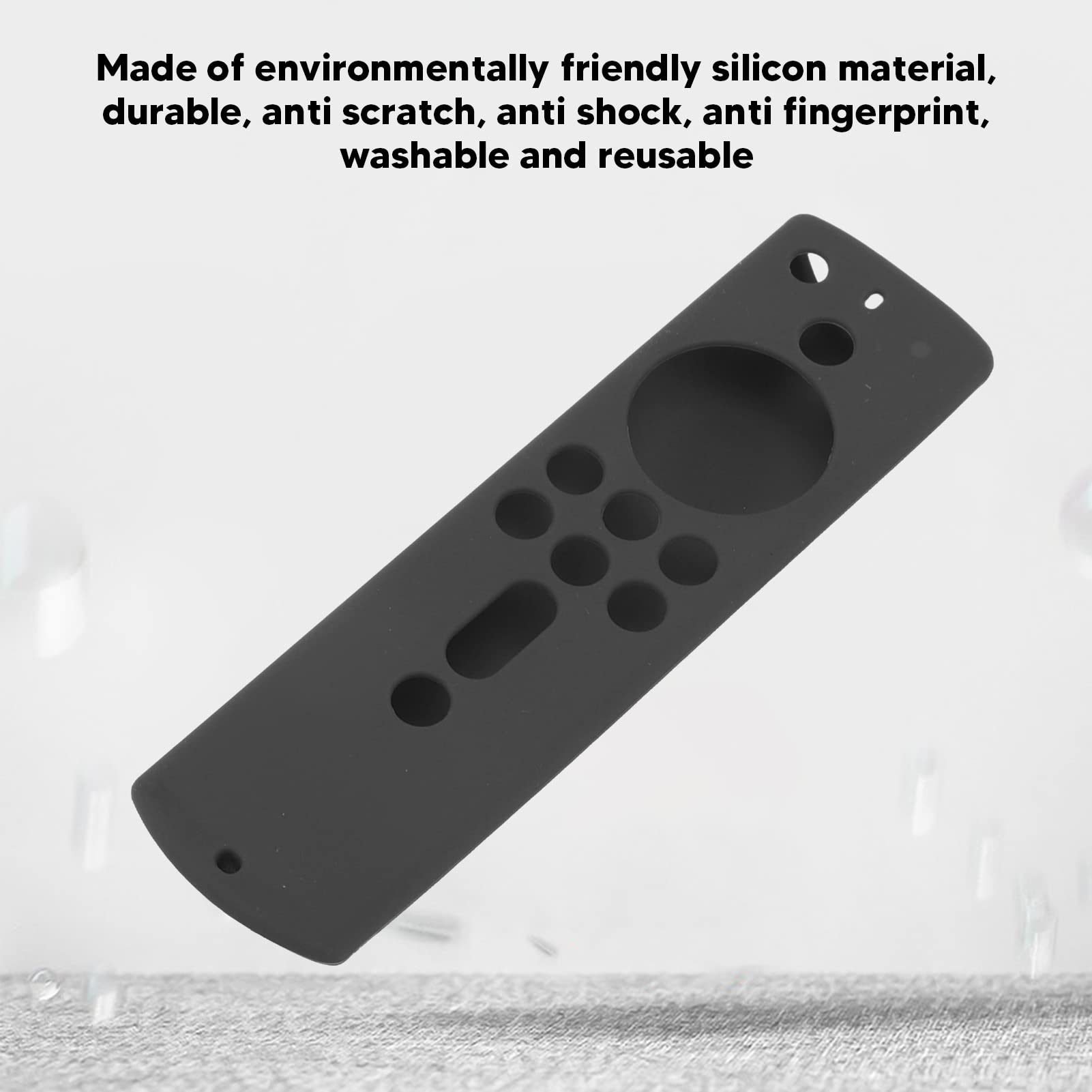 Housse en Silicone Doux pour Télécommande Fire TV Cube/Stick 4K, Protection Anti-Chute, Compatible 2018, Gris