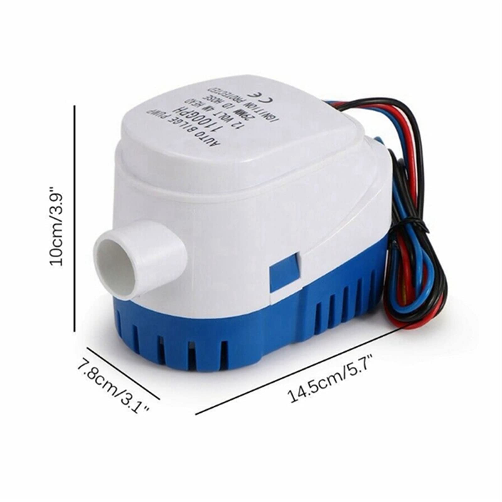 Bomba sumergible pequeña ajustable Bomba de agua sentina automática sumergible for barco, 3 unidades, 12 V, con interruptor flotador