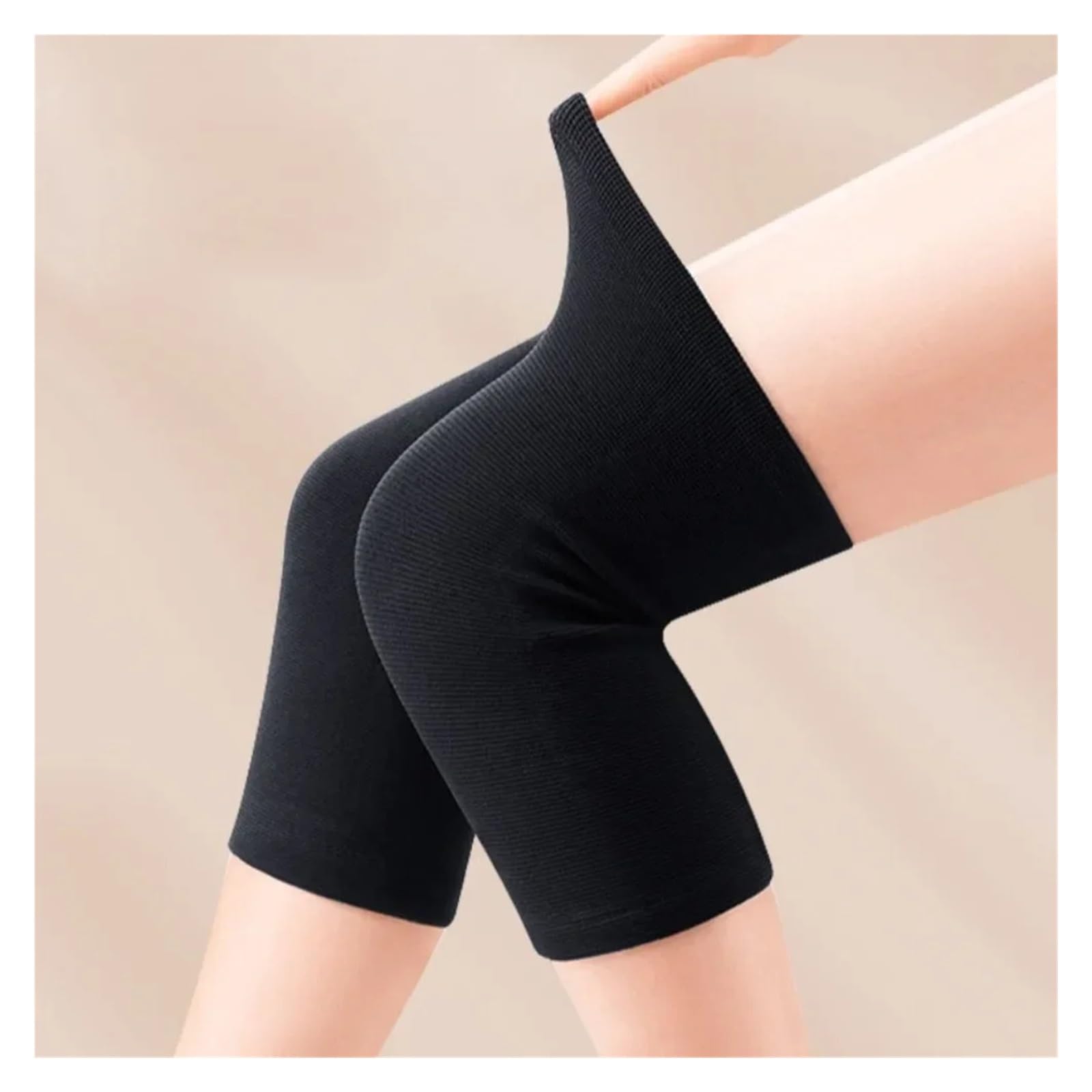 MRKU Genouillères de Sport antidérapantes et chauffantes pour Adultes âgés, Protection des Jambes en Hiver à l'intérieur (1 Paire).