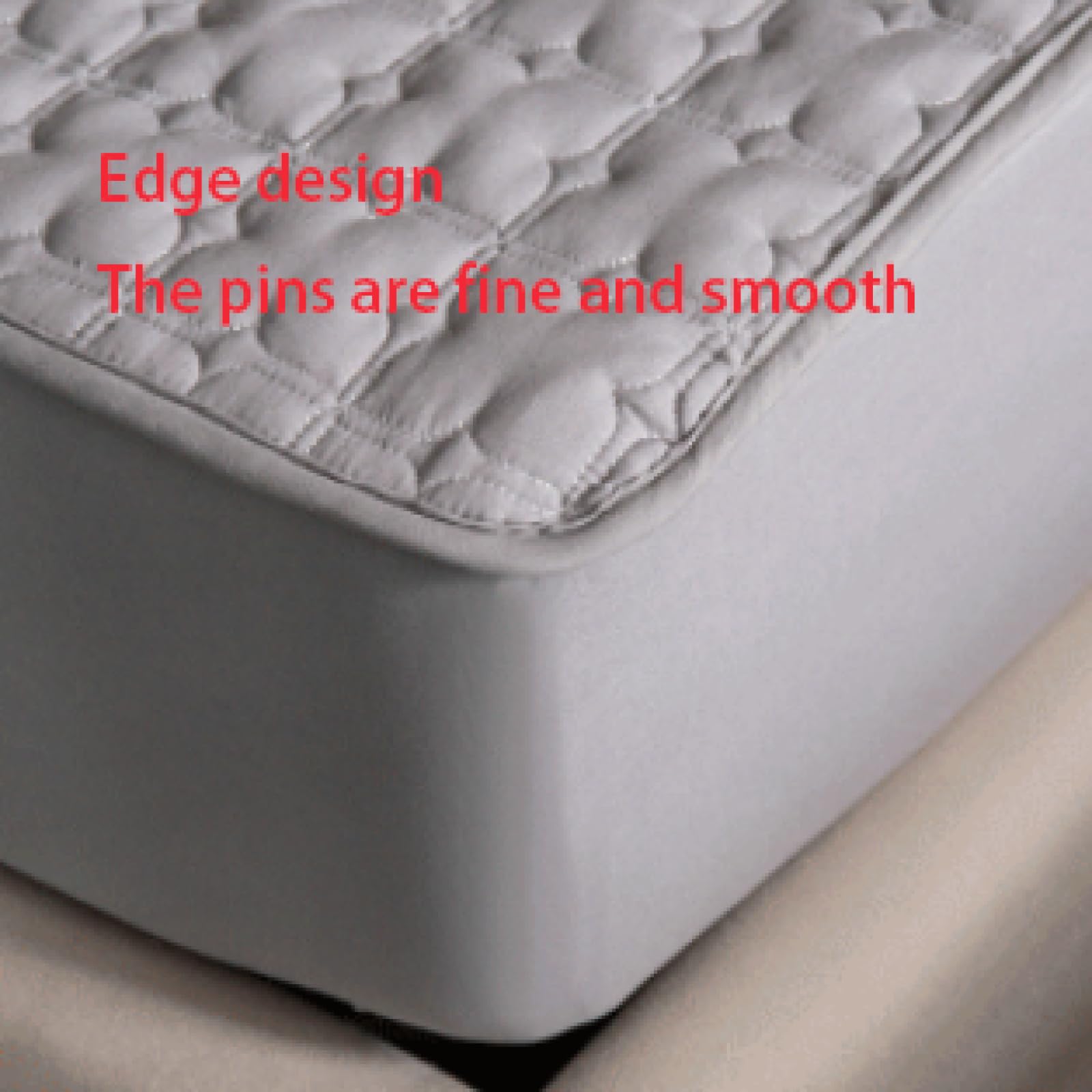 FCLDESHOP Plusieurs Tailles et Couleurs Disponibles,Draps-Housses en Pur Coton matelassé épais et antidérapant, surmatelas de Couleur Unie pour Chambre à Coucher, hôtel, Violet, 180 x 220 cm + 30 cm
