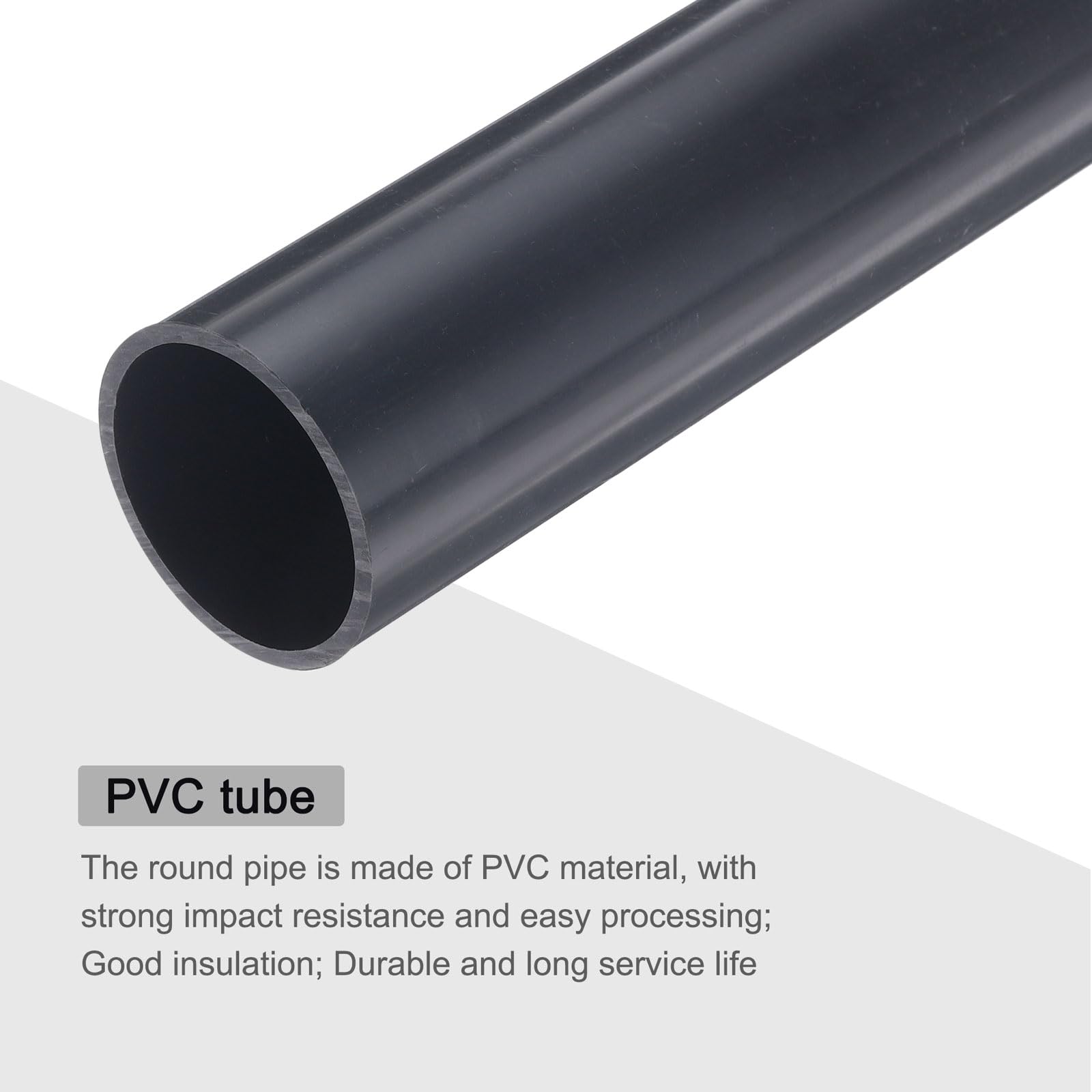 MECCANIXITY 1.5 Inch PVC Rigid Tube Round Pipe Hardware