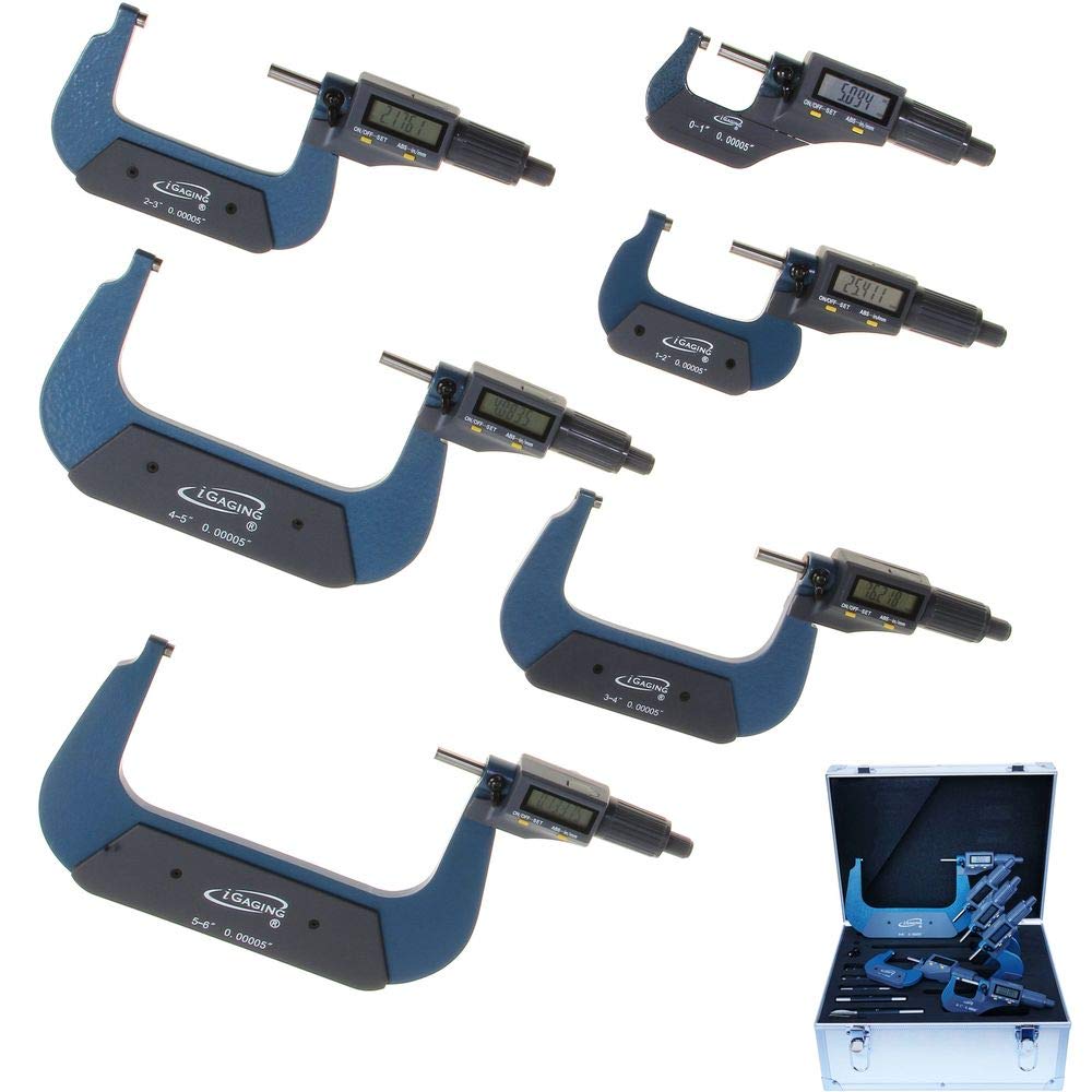 iGaging Digital Micrometer w Data Output 0-6"/0.00005"/0.001mm