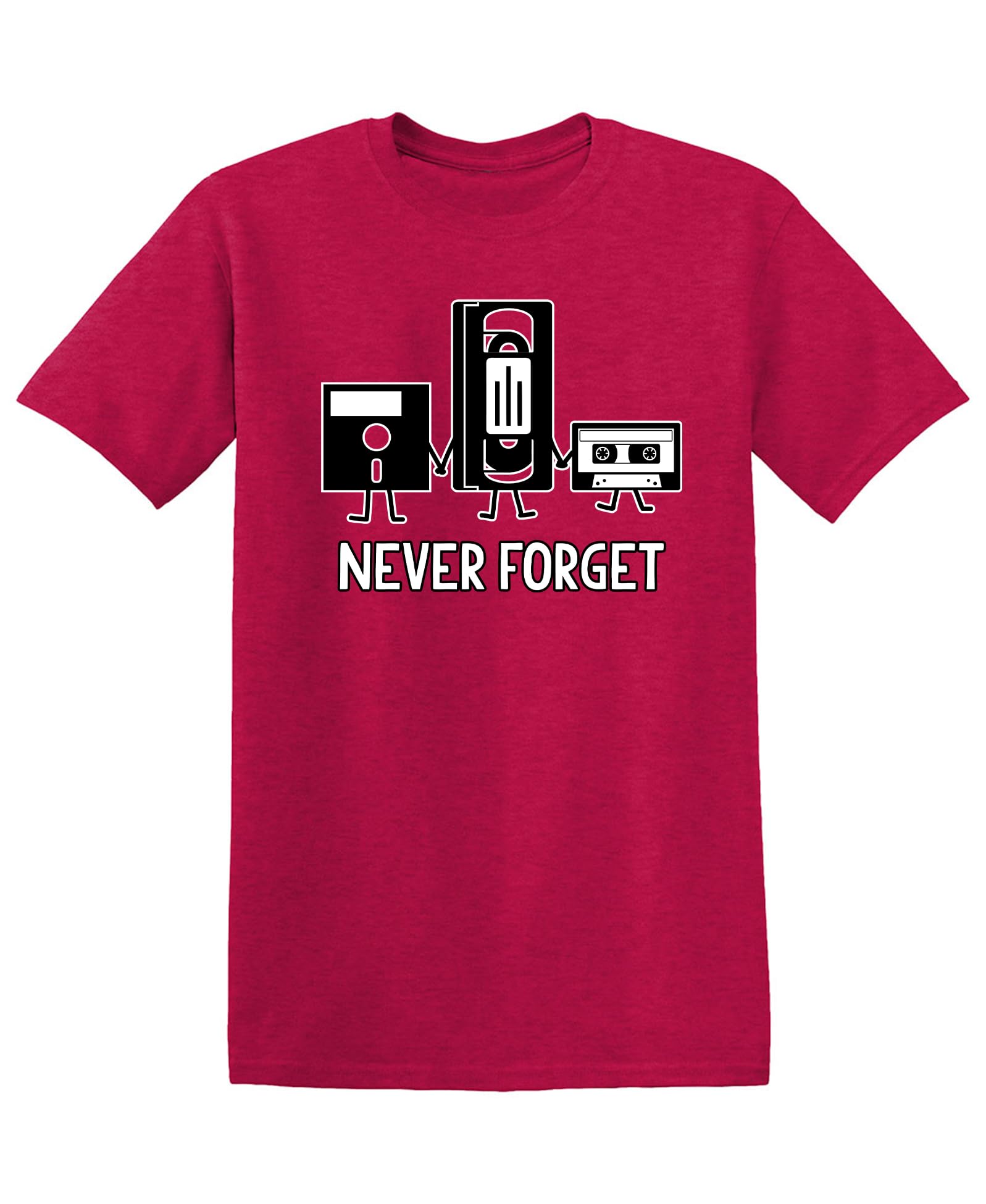 Never Forget Retro Vintage Cassette Tape Graphic Novelty Mens Funny T Shirt, Charcoal, 4X-Large — view 25