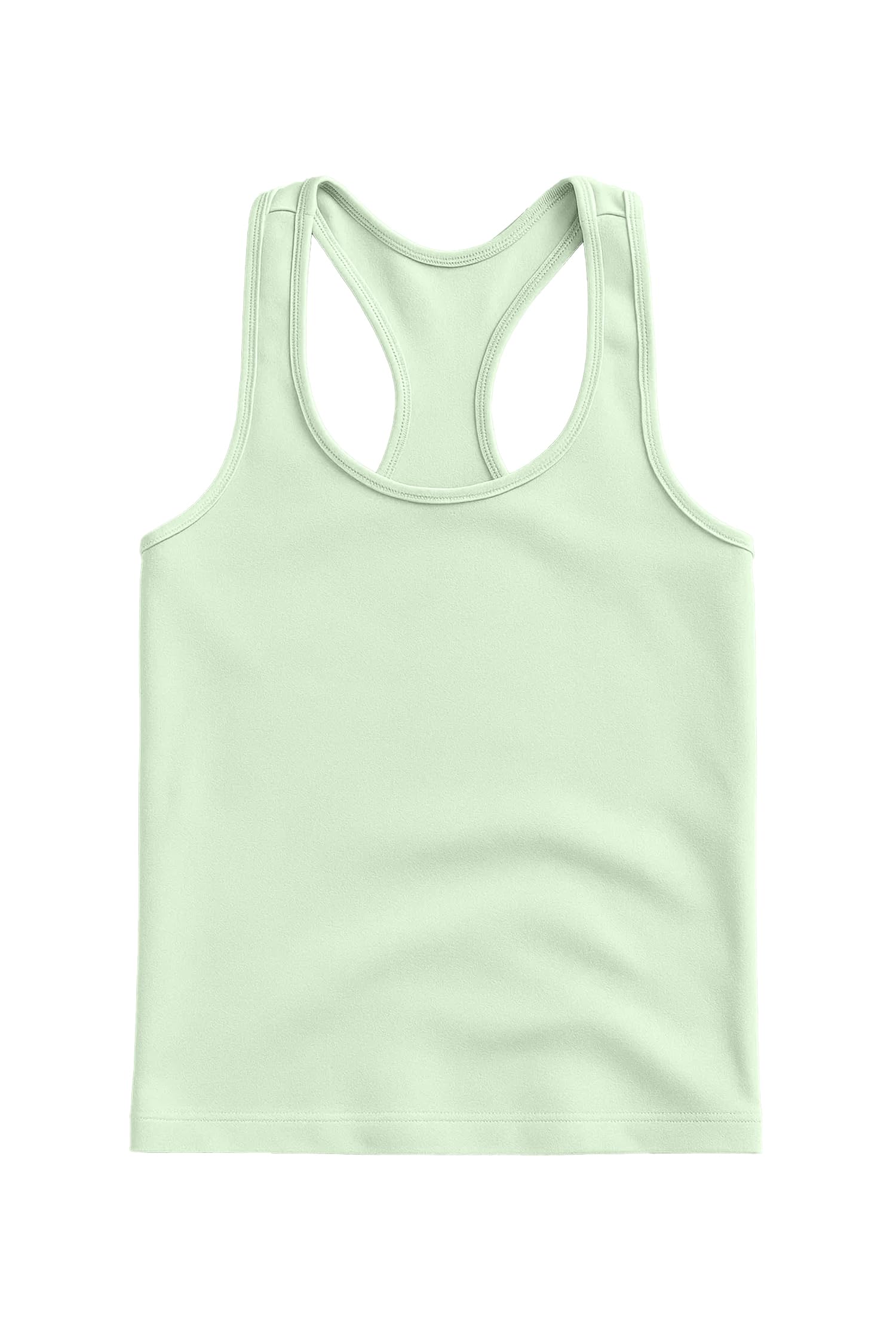 Kurve Premium Girls Seamless Supersoft Wide Strap Comfortable Racerback Tank (Made with Love in The USA)