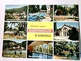  Badenweiler. Schwarzwald. Alte Ansichtskarte / Postkarte farbig, gel. 1969. 8 Ansichten von Ort, Bädern, Park.