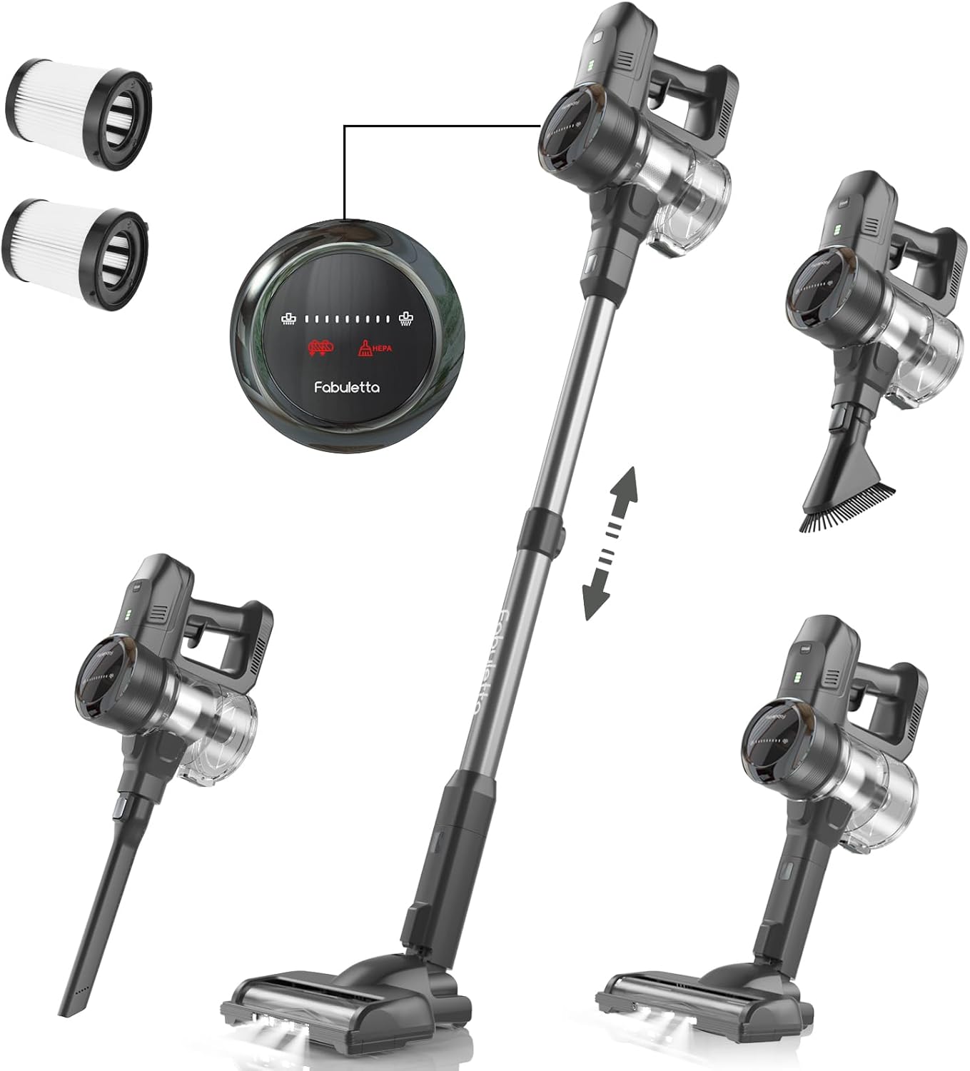 FABULETTA 6 in 1 Cordless Vacuum Cleaner Lightweight Stick Vacuum