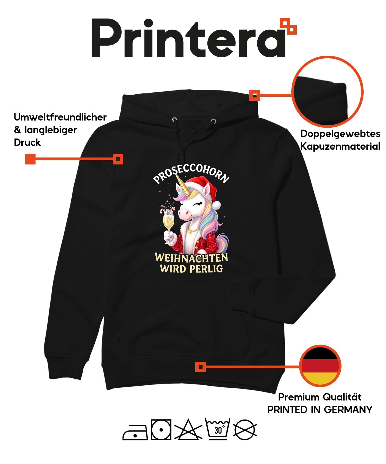 Proseccohorn jednorożec, Boże Narodzenie, perłowy Prosecco, prezent dla kobiet i mężczyzn, uniseks